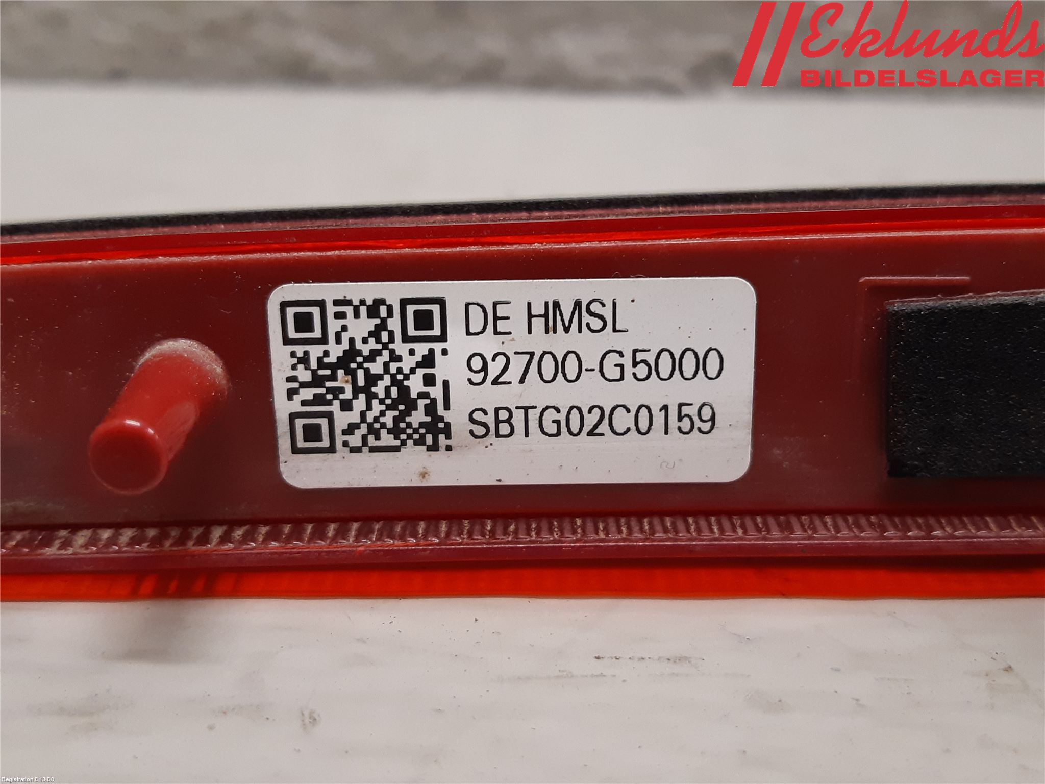 Kia NIRO (DE) 17-22 Bromsljus Bakruta