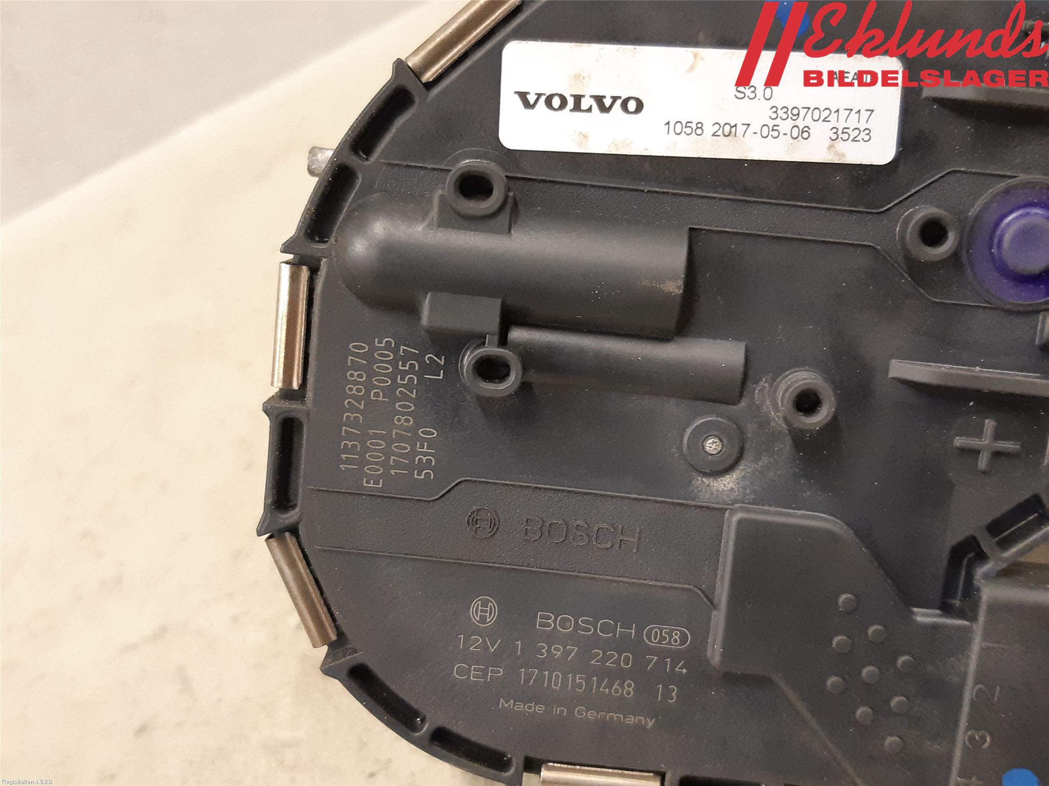 Volvo S90 17->> Torkarmotor Vindruta