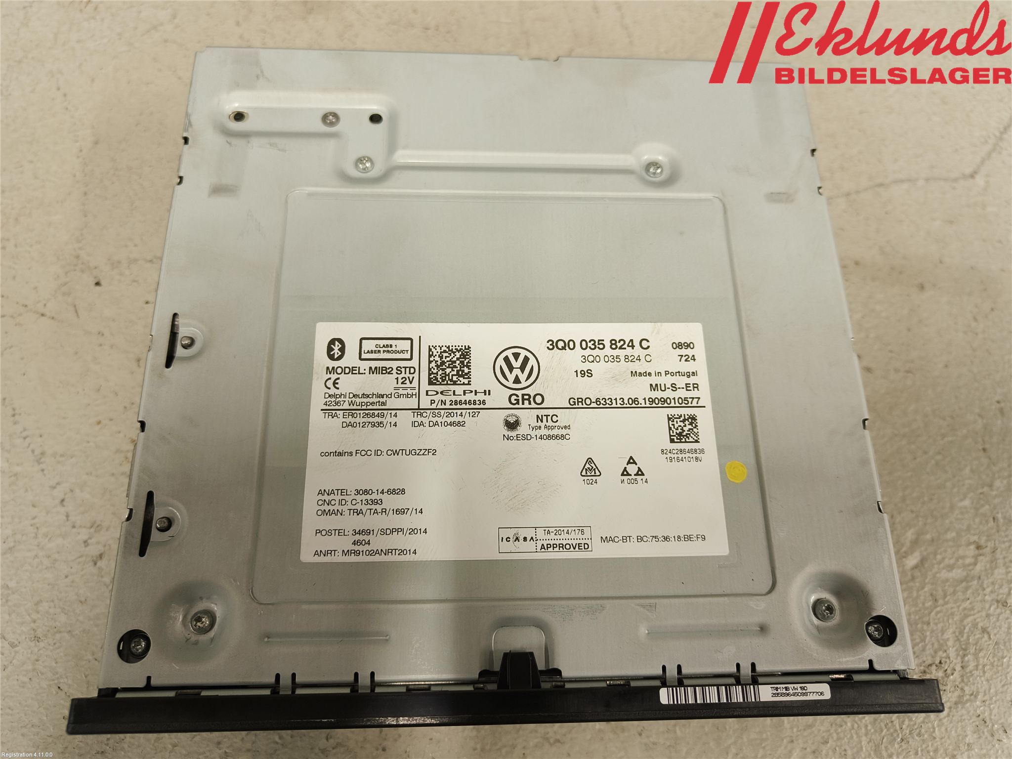 Volkswagen VW CRAFTER II / E-CRAFTER 17- Cd Radio - Multimediapanel