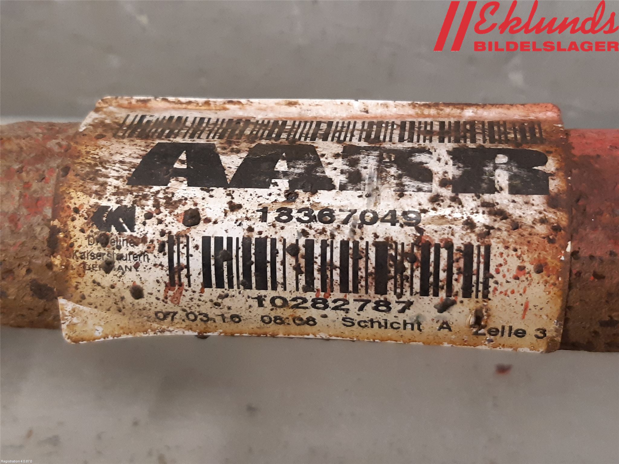 Opel ASTRA K 16-22 Drivaxel Fram Vänster