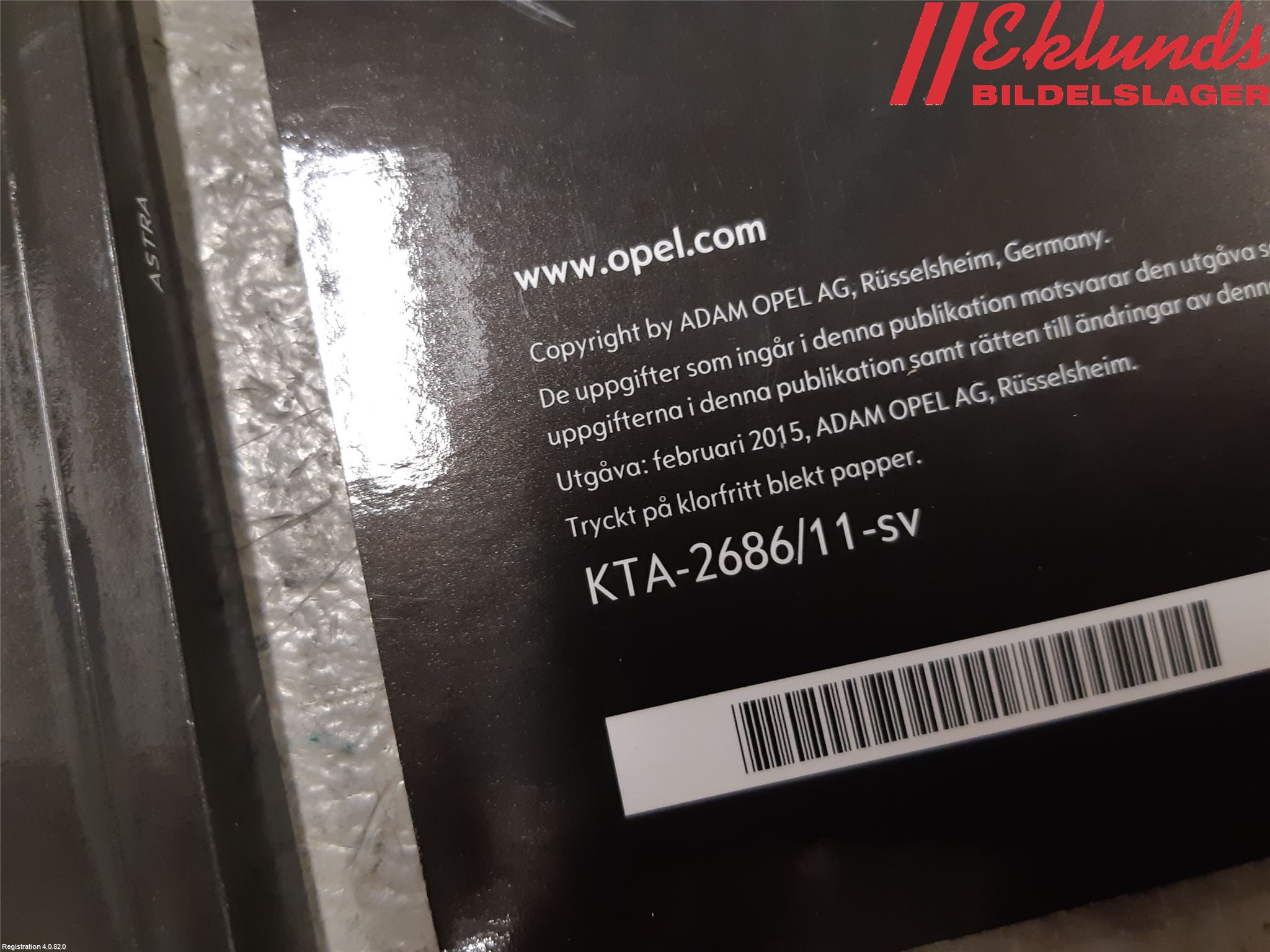 Opel ASTRA J 10-15 Instruktionsbok