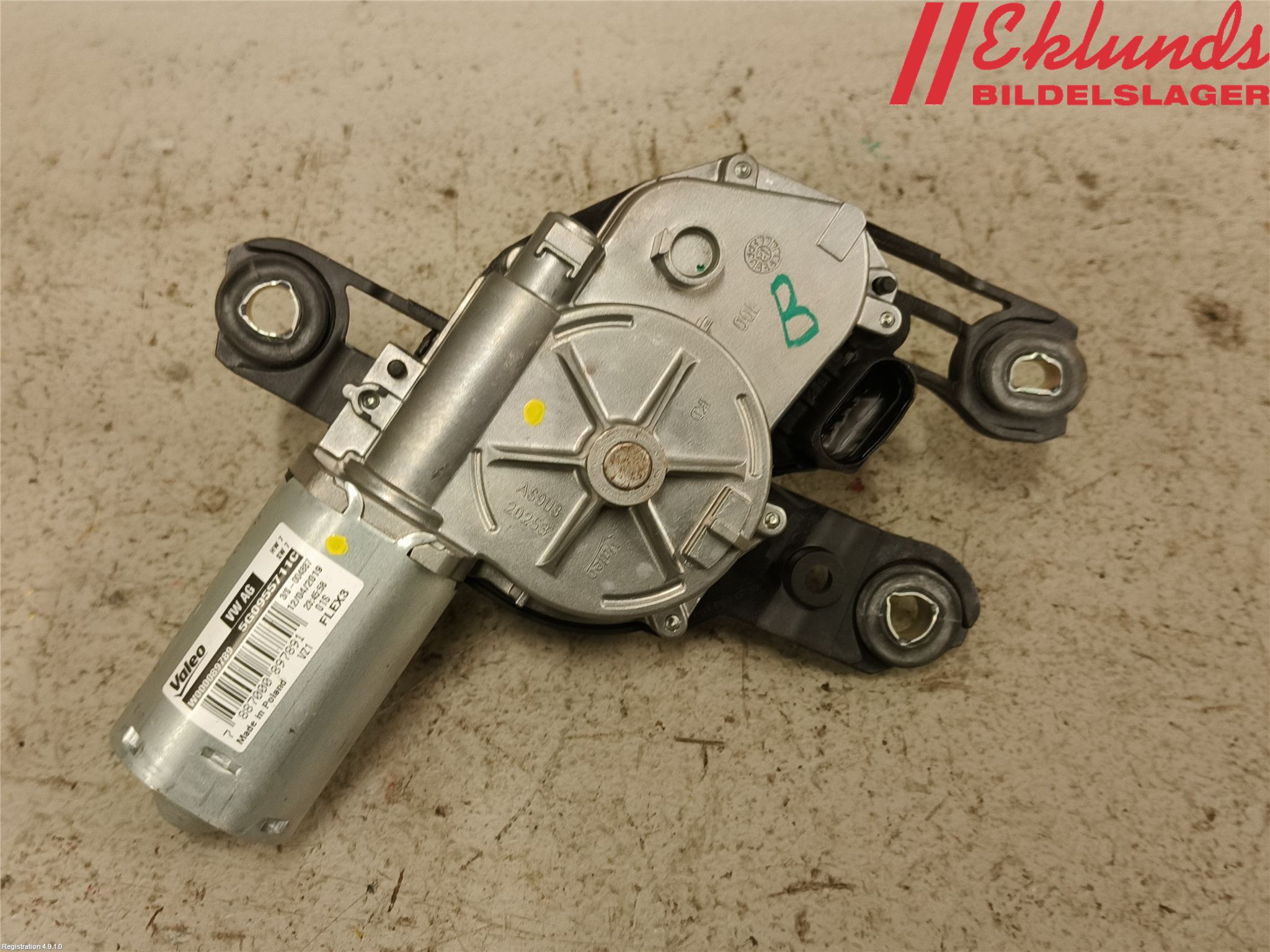 Volkswagen VW GOLF / E-GOLF VII 13-20 Torkarmotor Baklucka