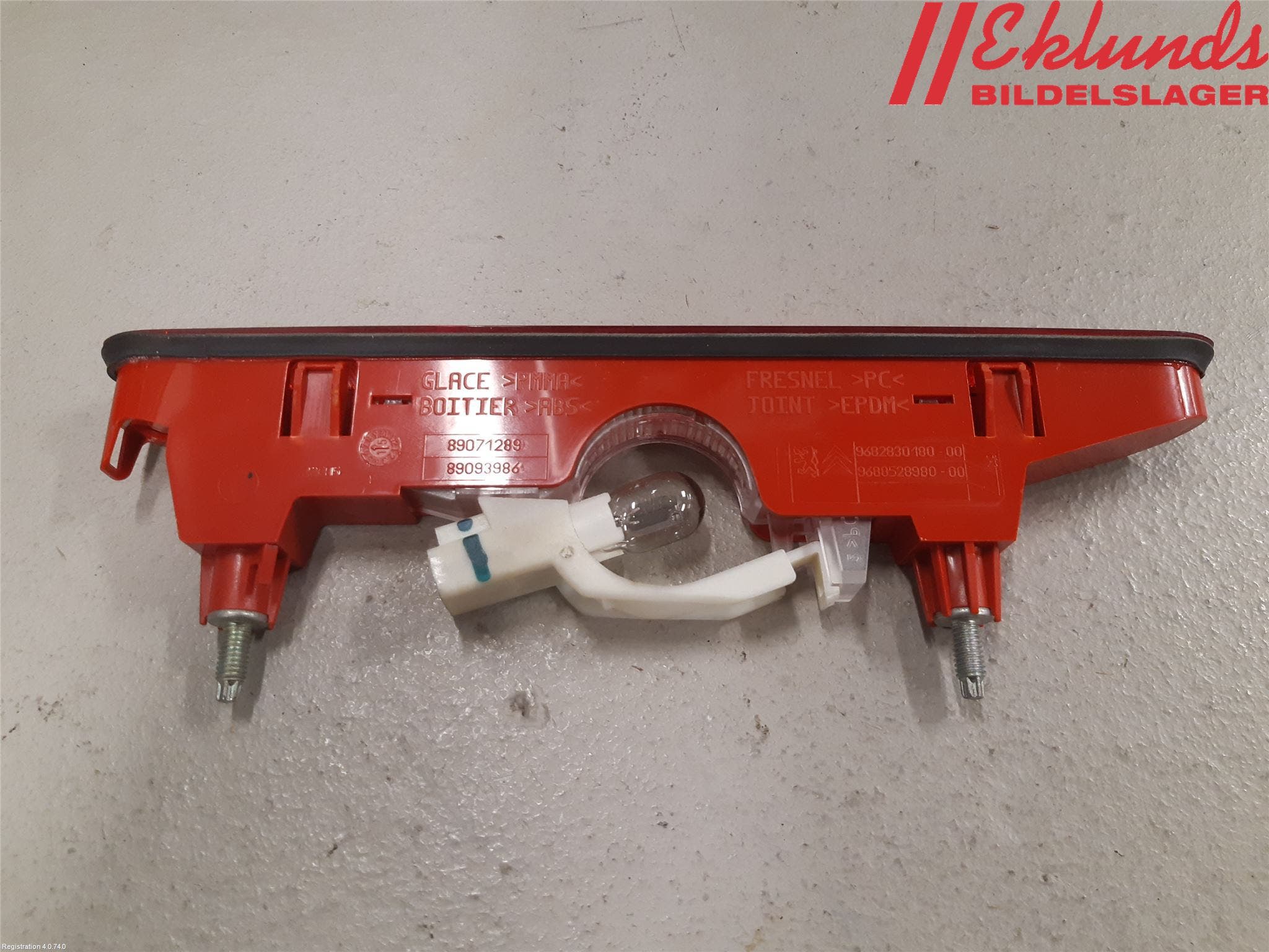 Citroen BERLINGO 08-18 Bromsljus Bakruta