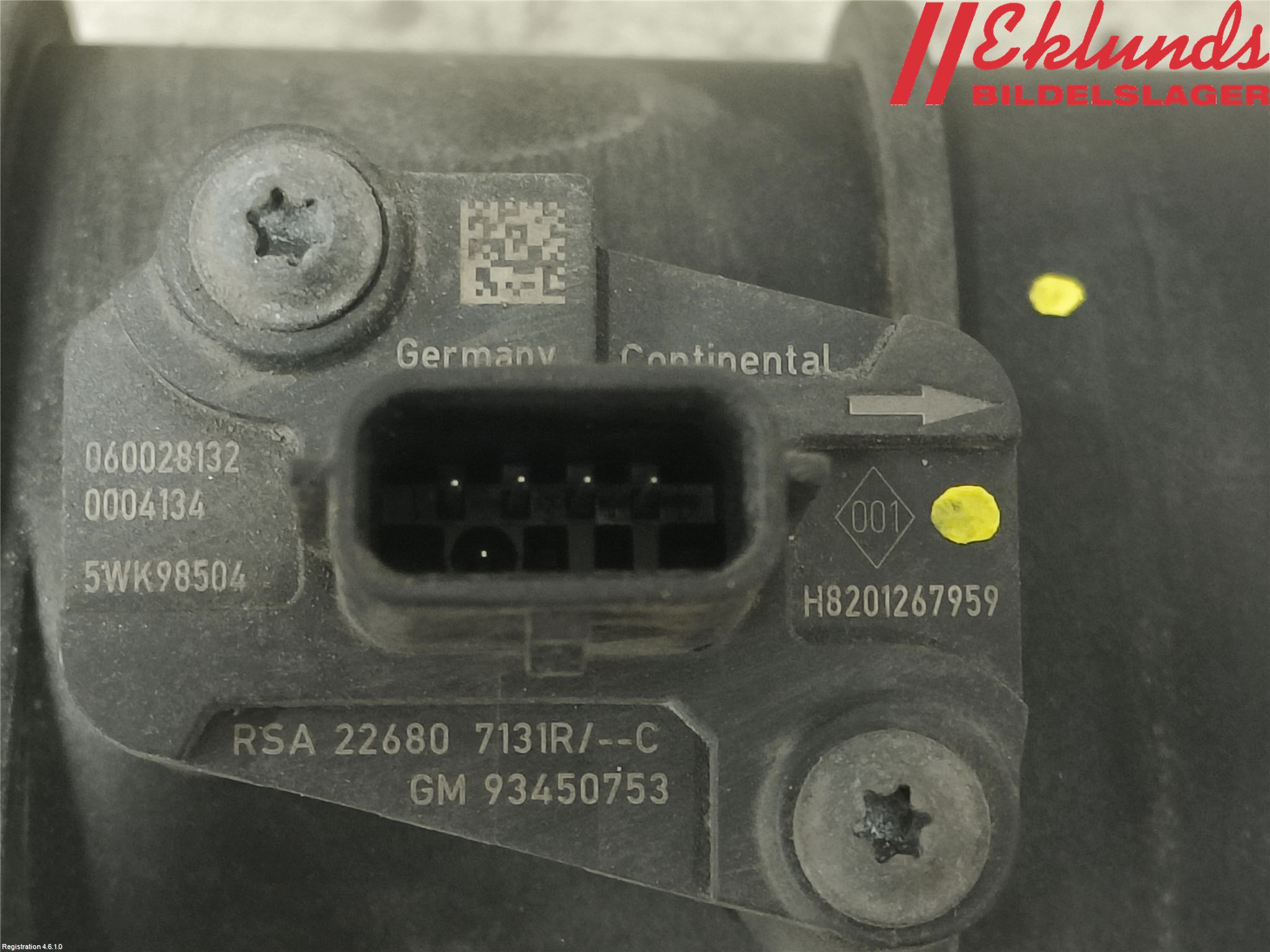 Opel MOVANO B 10-22 Injluftmängdmätare