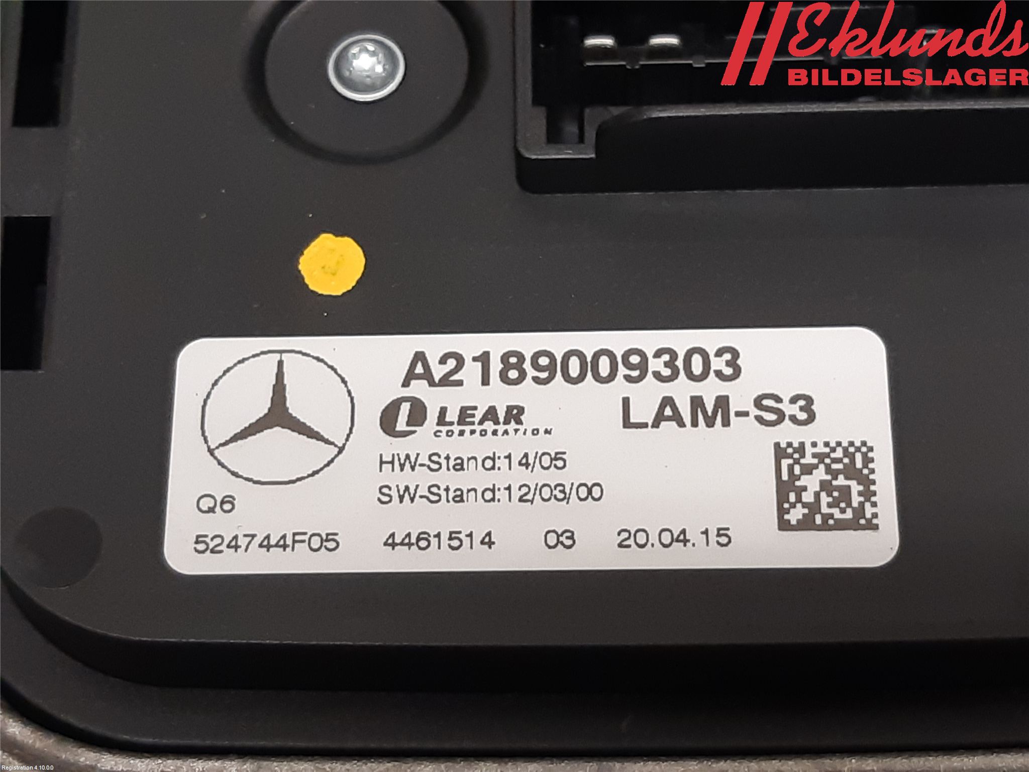 Mercedes-Benz MB C-KLASS (W204) 07-15 Styrenhet Strålkastare