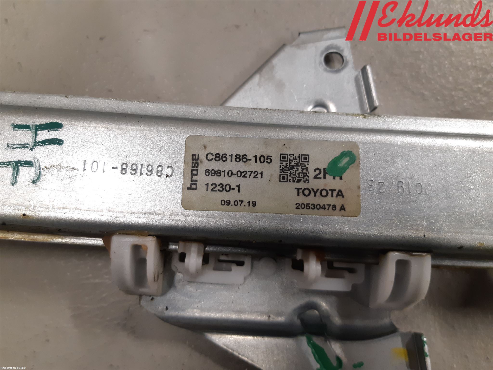 Toyota COROLLA 19- Fönsterhiss El Kompl