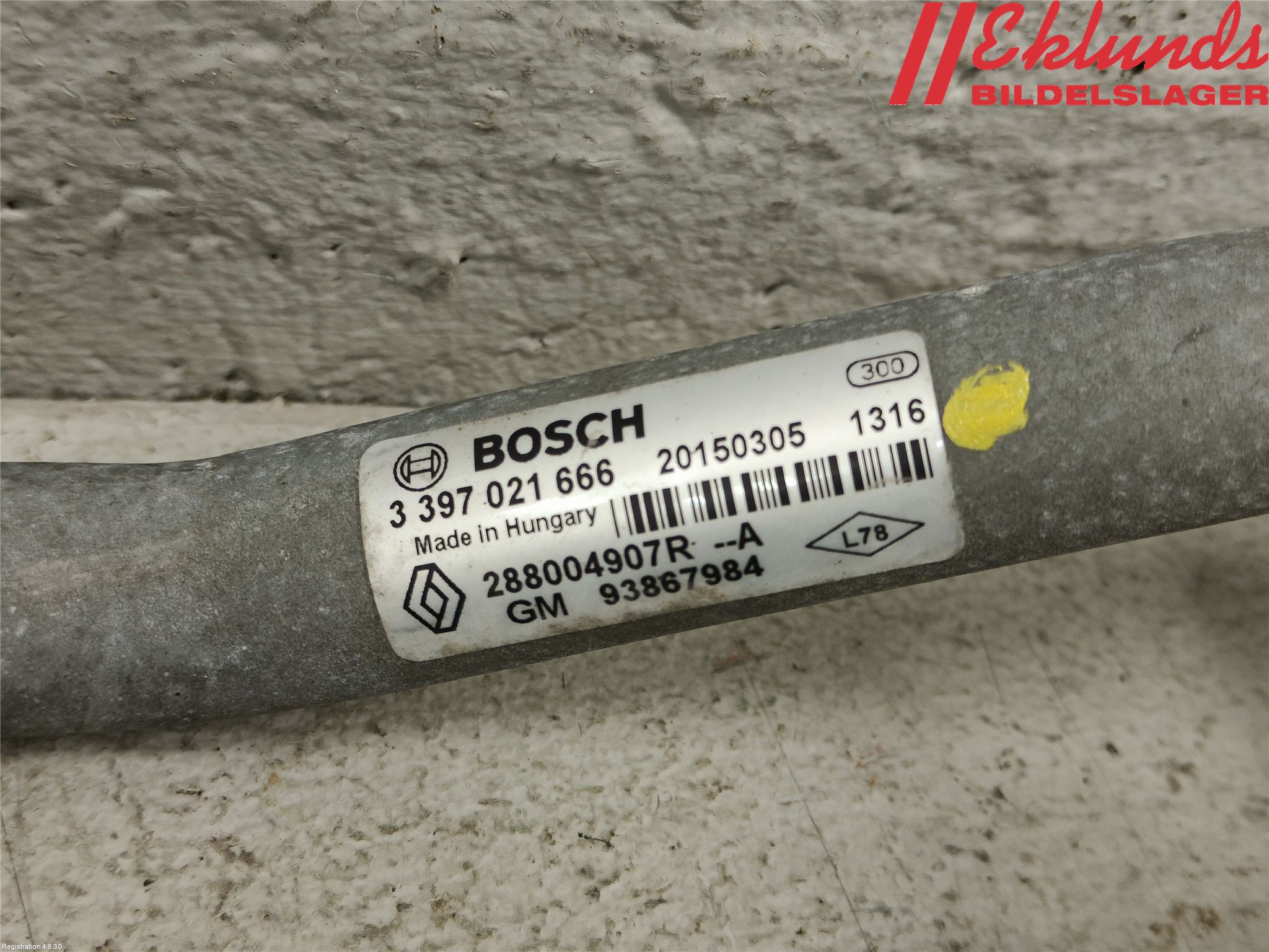 Opel VIVARO 15-19 Torkarmekanism Vindruta