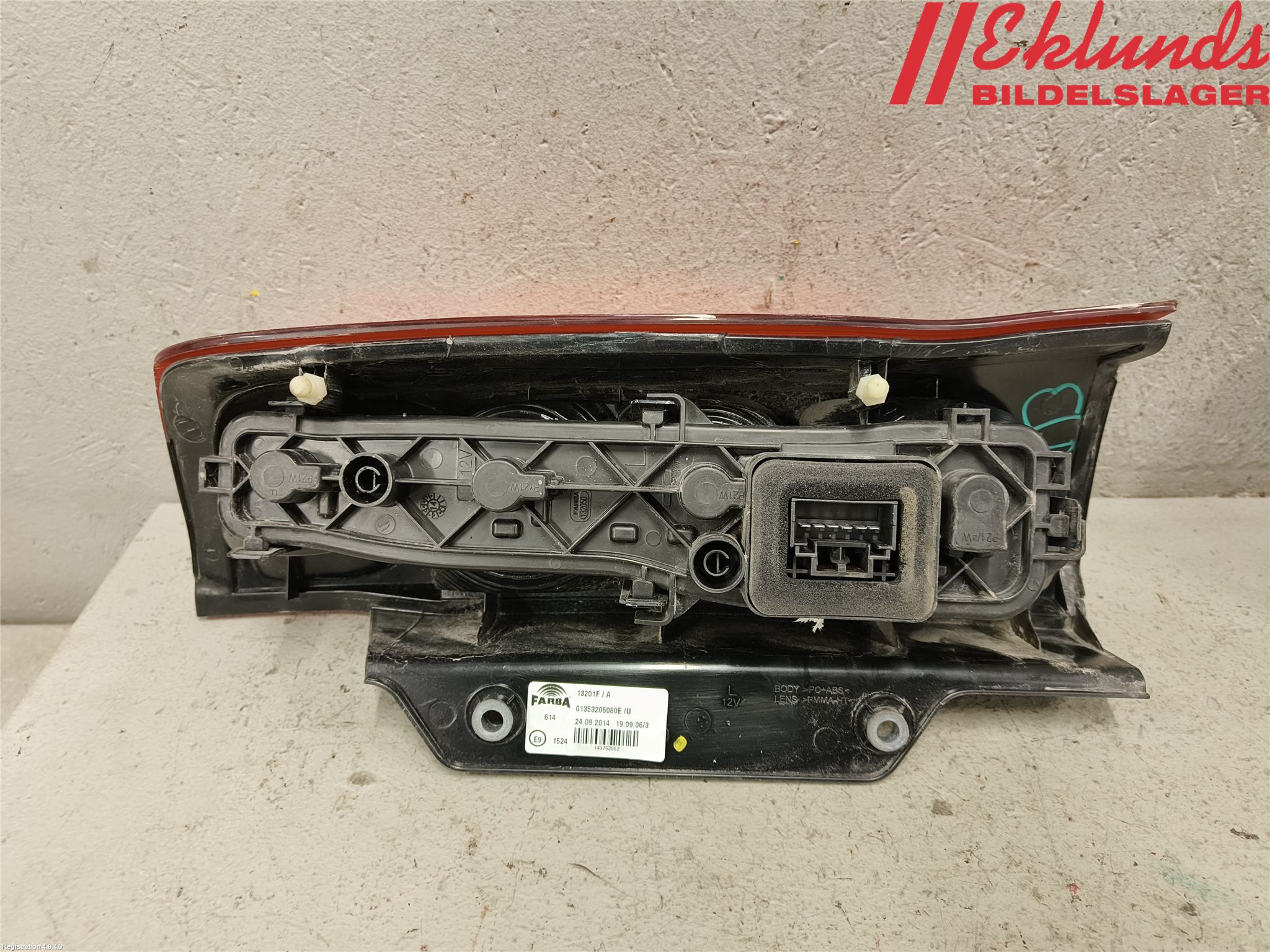 Citroen NEMO Bakljus Vänster