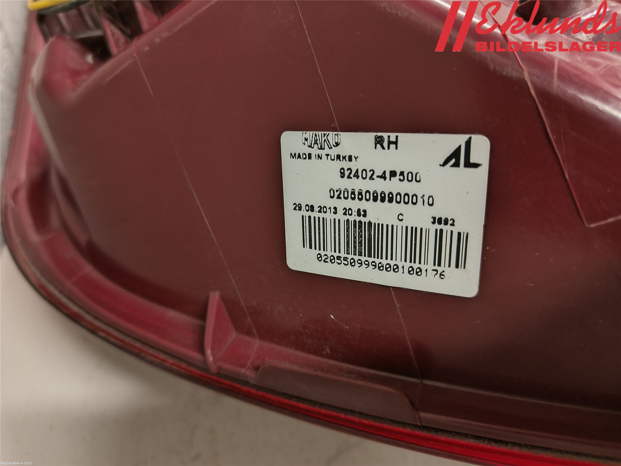 Hyundai i20 PB 09-14 Bakljus Höger