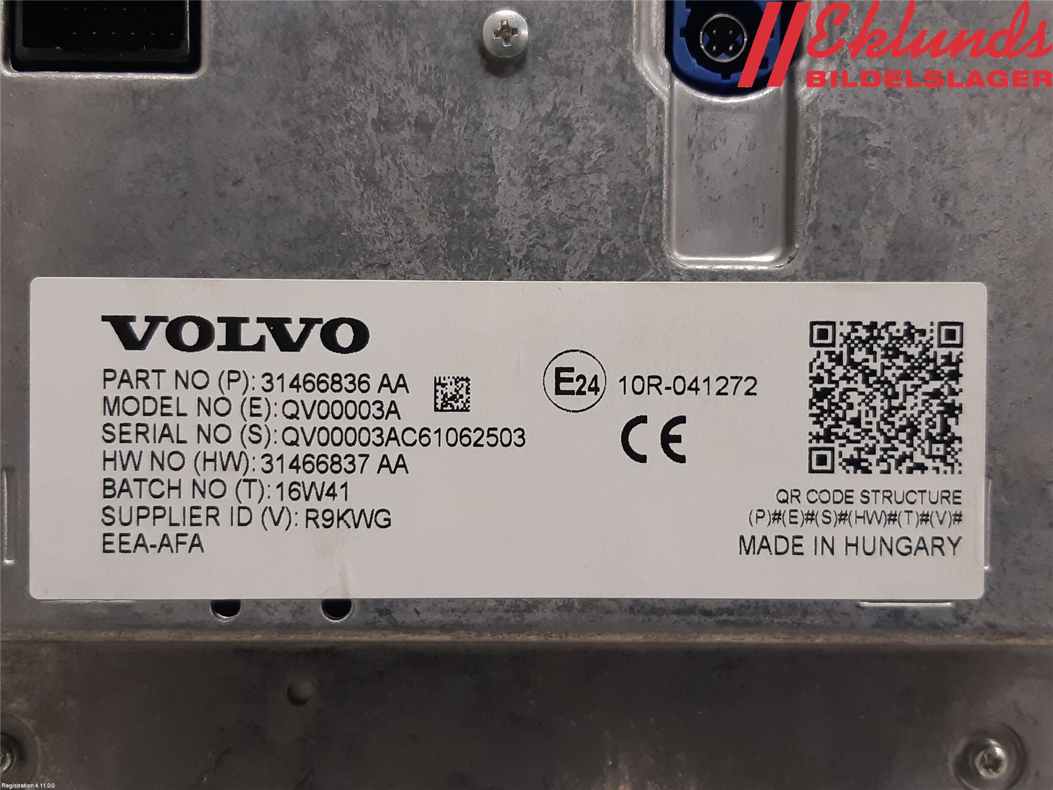Volvo S90 17->> Multifunktionsdisplay