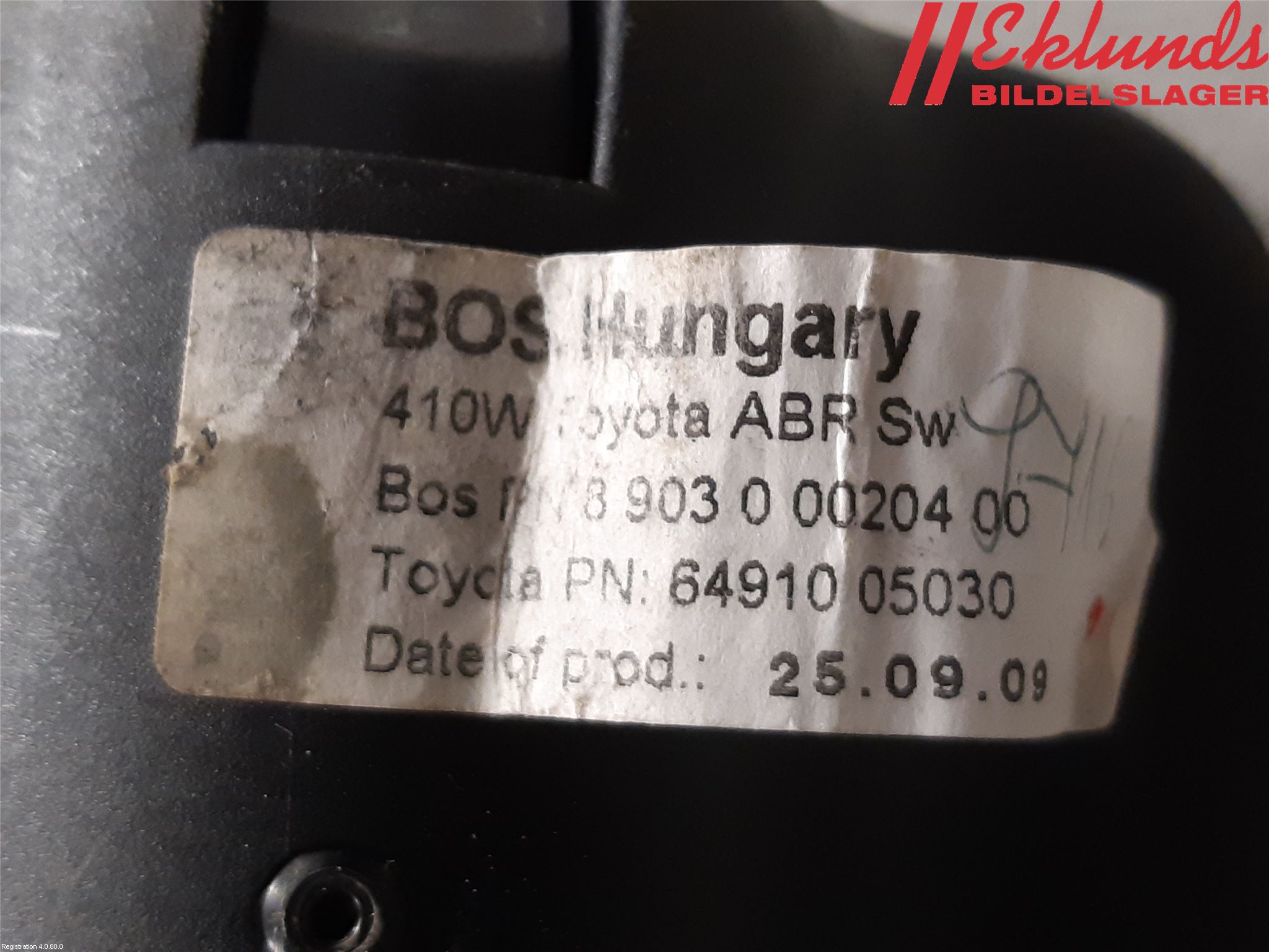 Toyota AVENSIS 09-15 Insynskydd