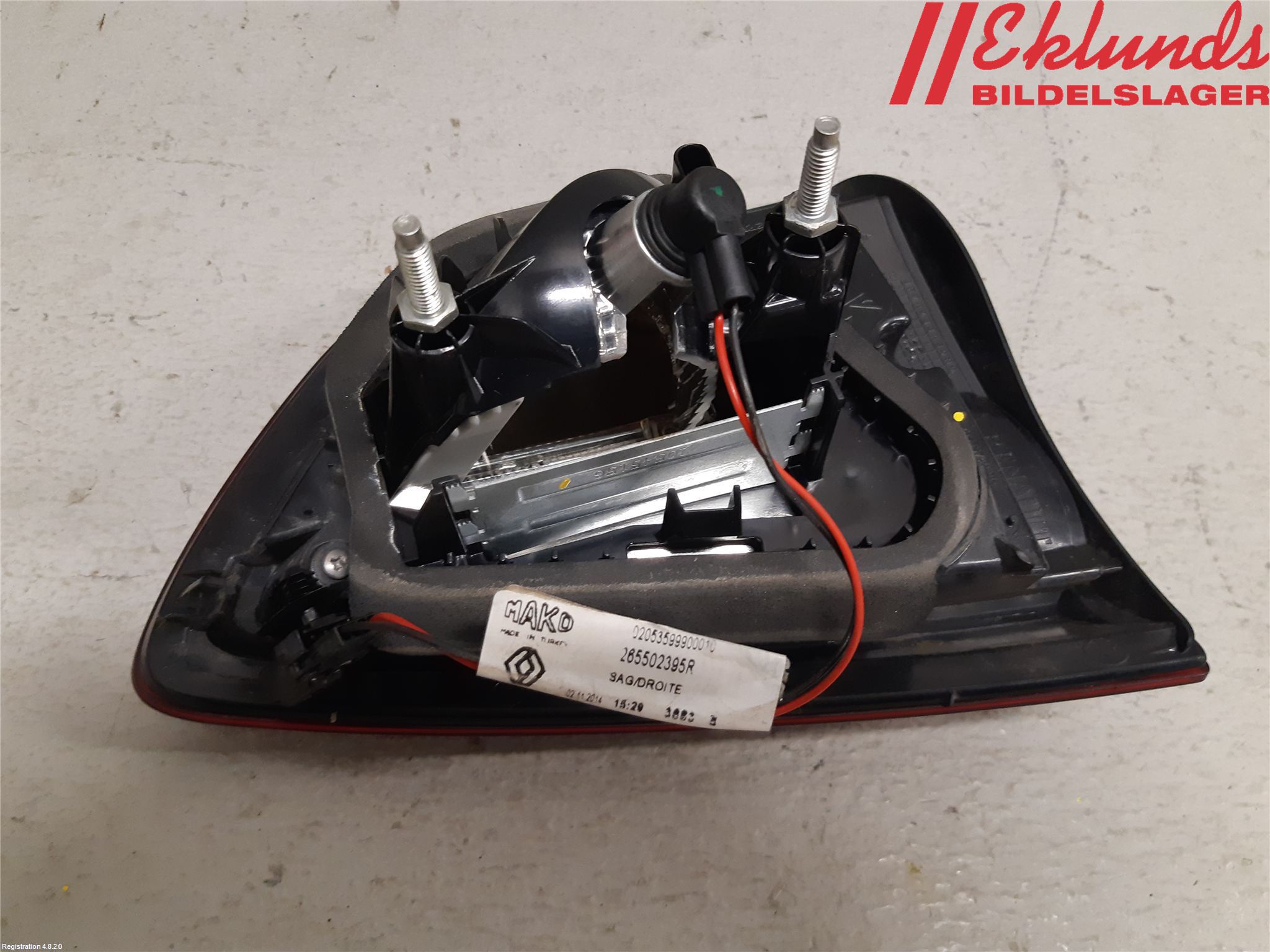 Renault CLIO IV 12-16 Bakljus Lucka Hö