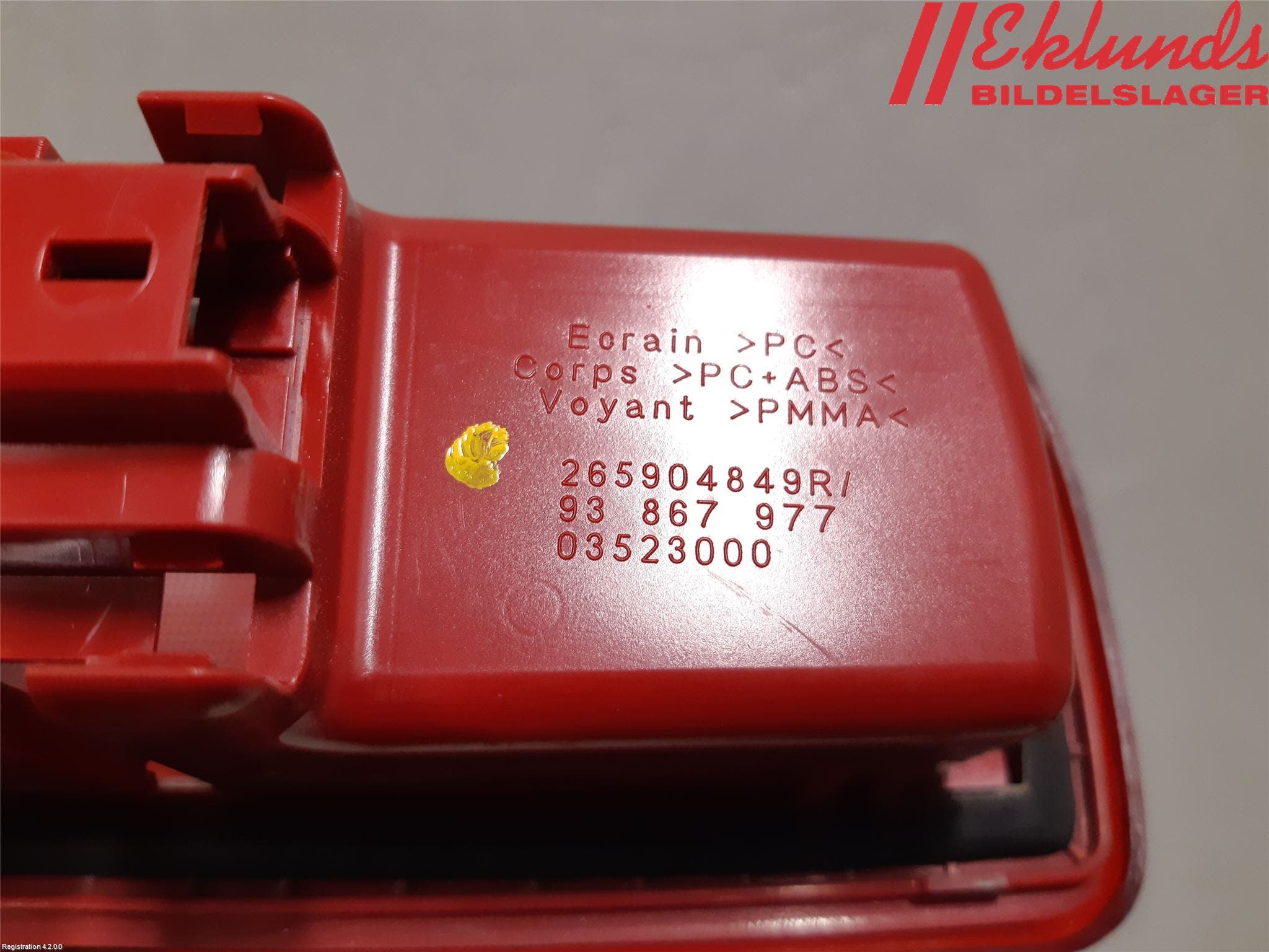 Opel VIVARO 15-19 Bromsljus Bakruta