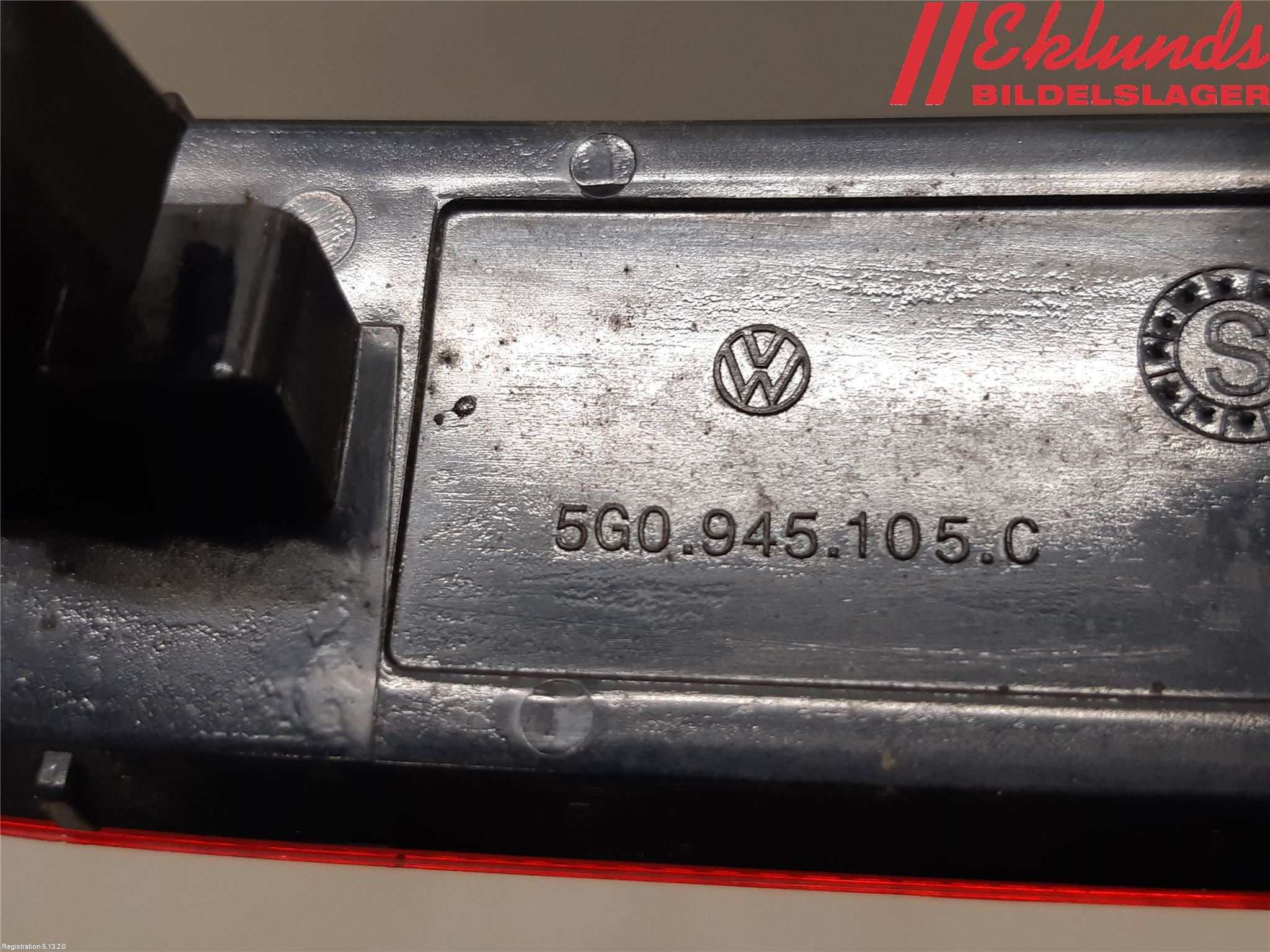 Volkswagen VW GOLF / E-GOLF VII 13-20 Dimljus/Reflex Bak