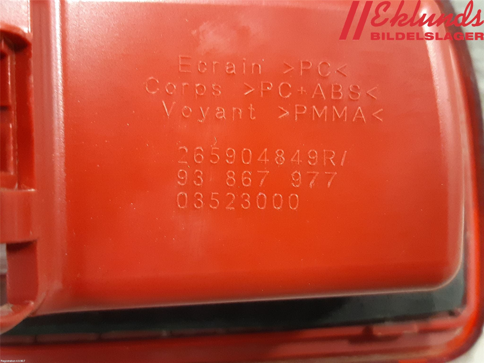 Opel VIVARO 15-19 Bromsljus Bakruta