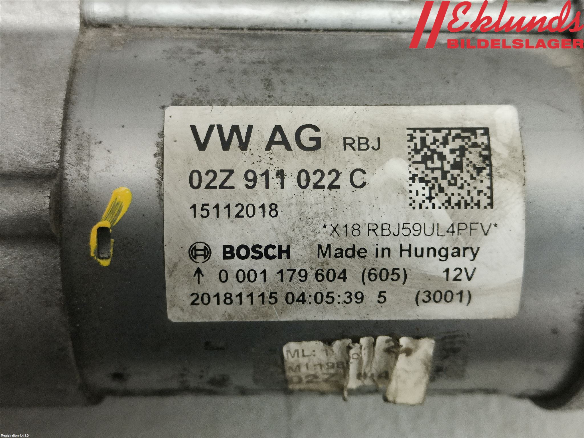 Volkswagen VW GOLF / E-GOLF VII 13-20 Startmotor