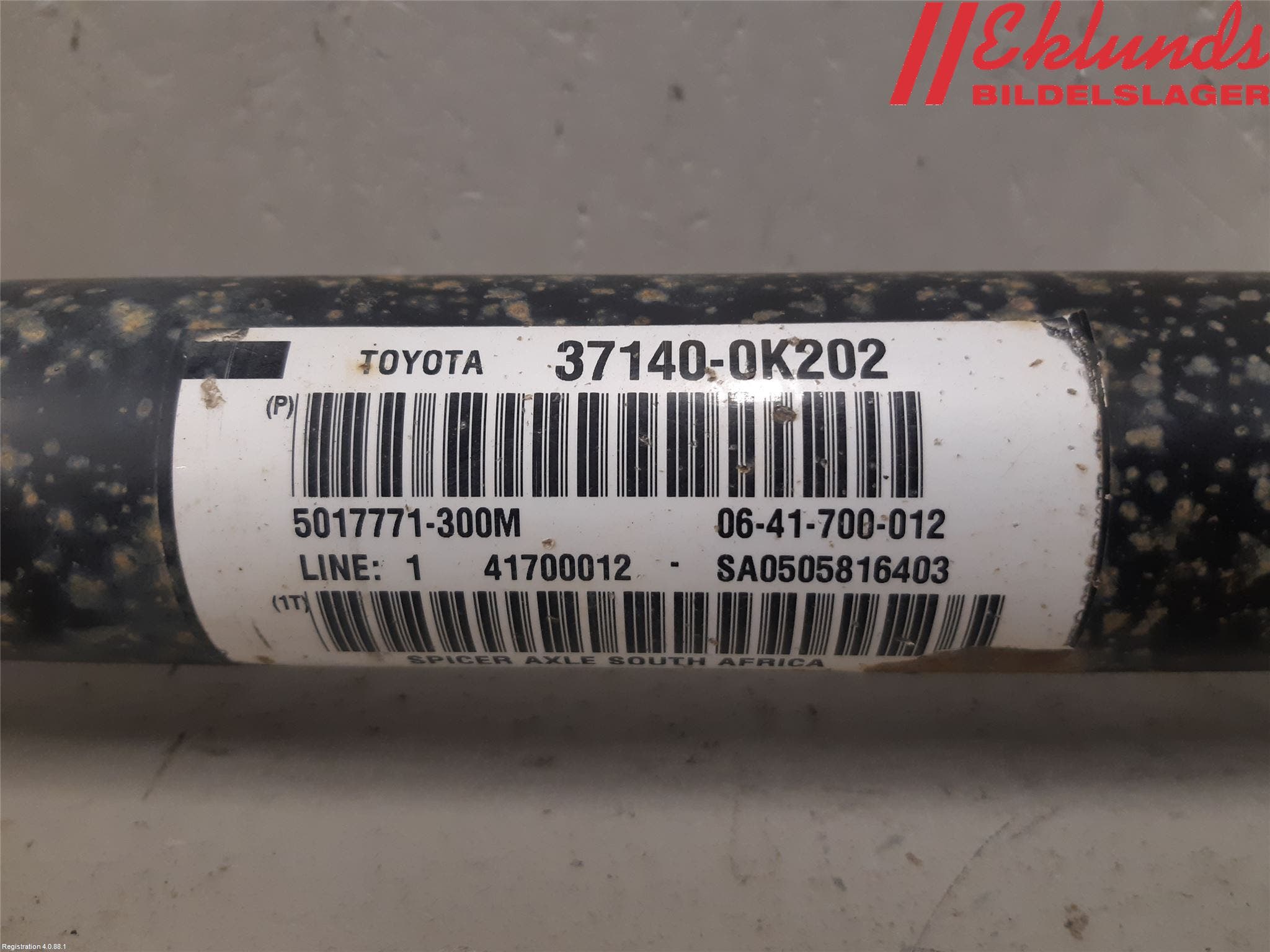 Toyota HILUX 16- Mellanaxel Främre 4Wd