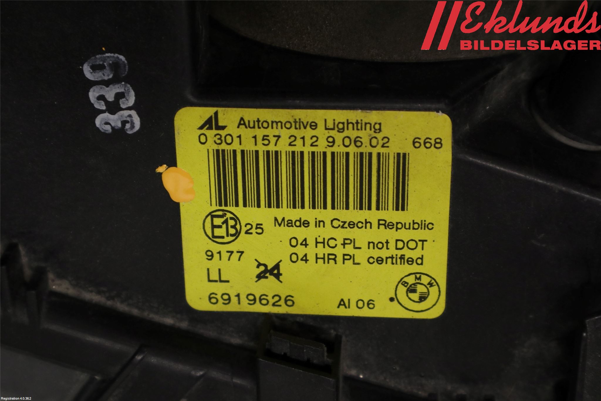 BMW 3 E46      98-05 Strålkastare Höger