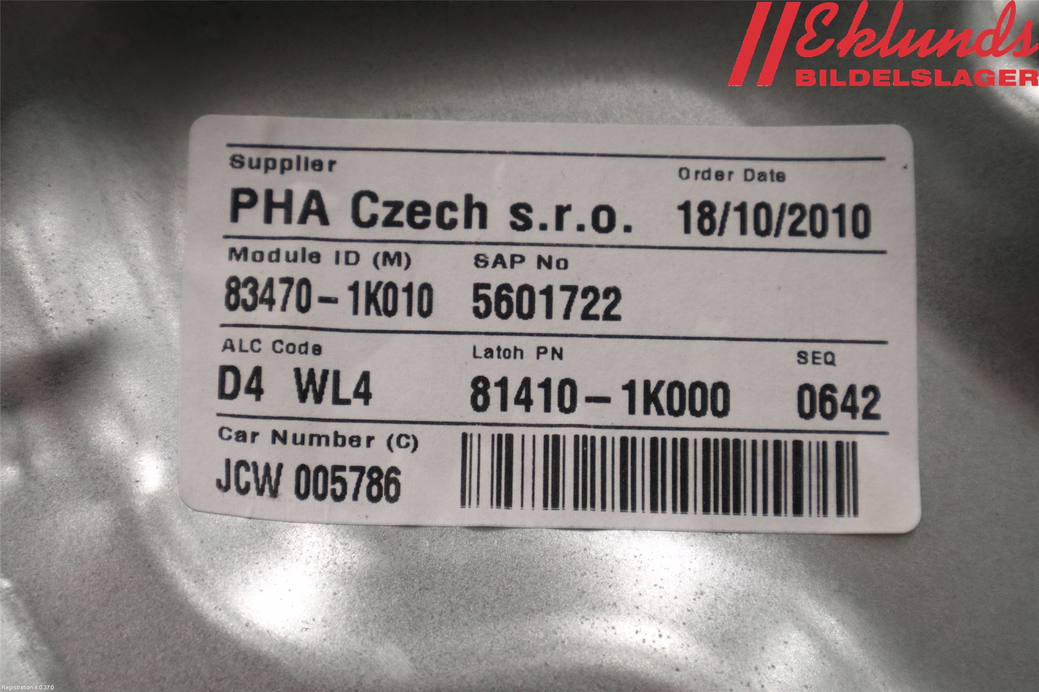 Hyundai ix20 Fönsterhiss El Kompl