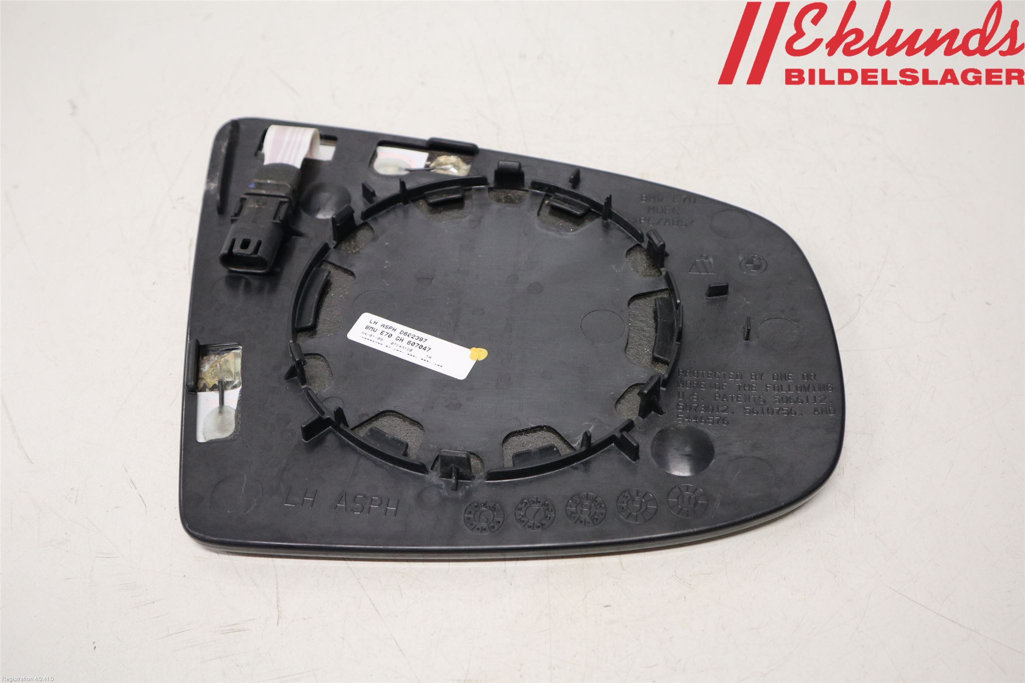 BMW X5 E70 07-13 Spegelglas Vä