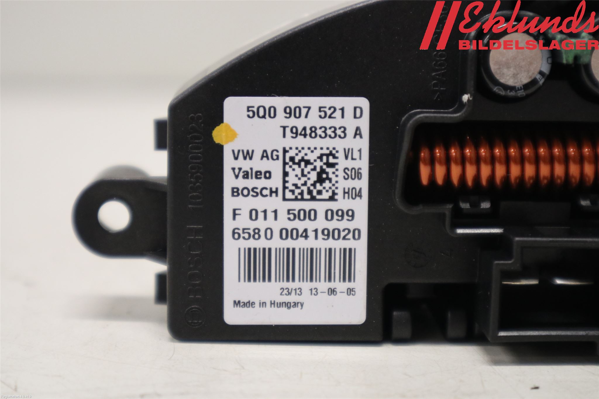 Volkswagen VW GOLF / E-GOLF VII 13-20 Värmefläktsmotstånd