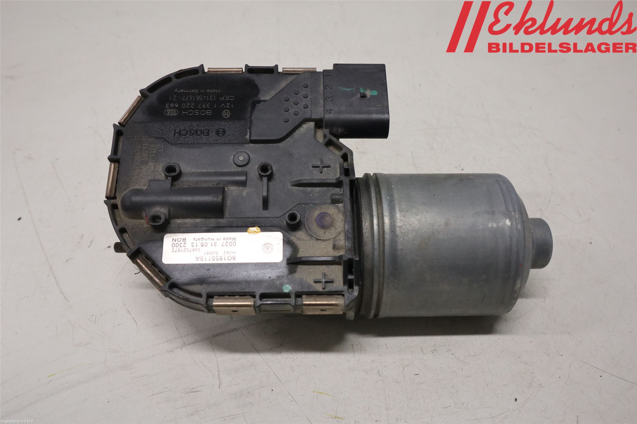 Volkswagen VW GOLF / E-GOLF VII 13-20 Torkarmotor Vindruta