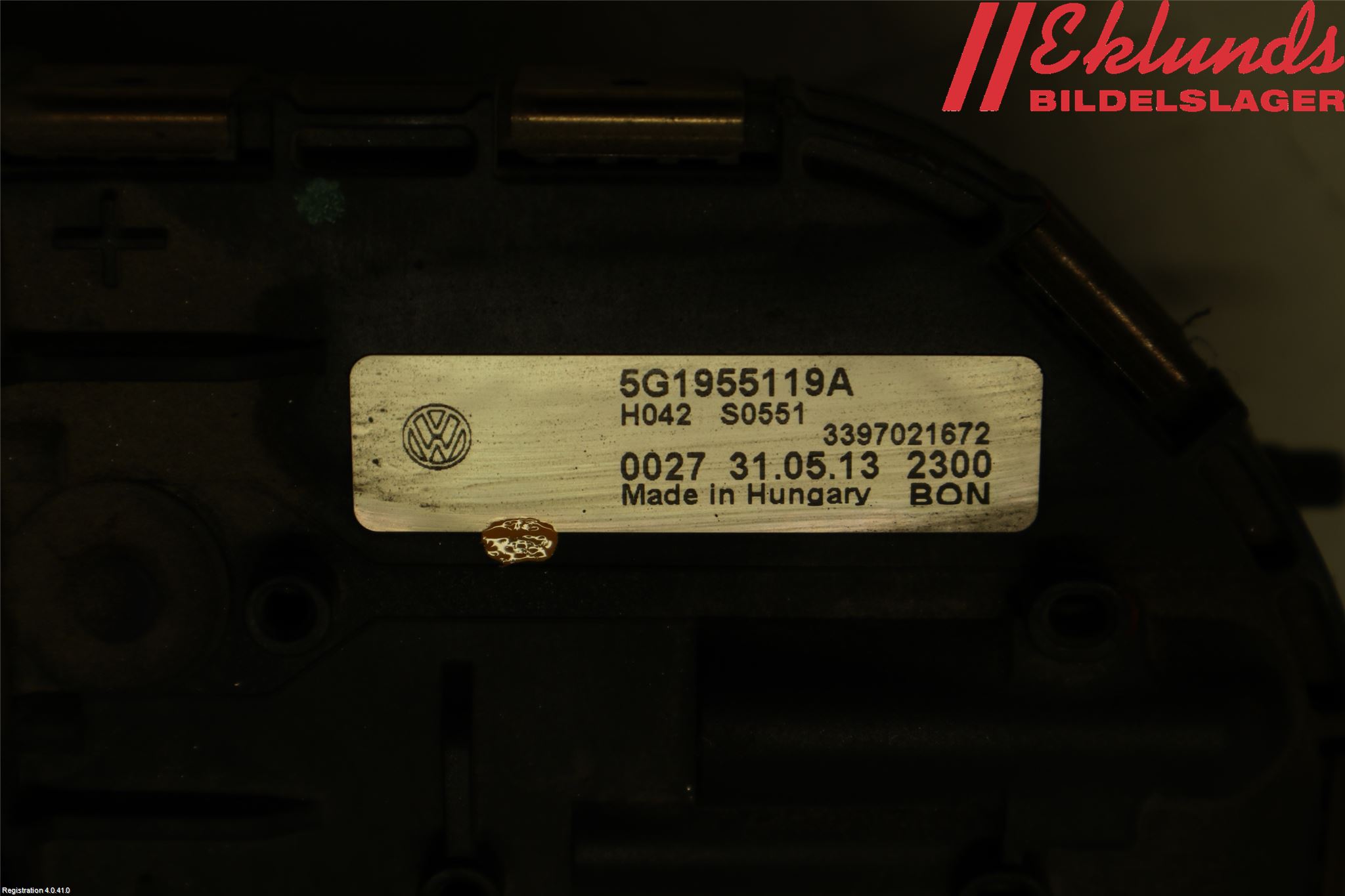 Volkswagen VW GOLF / E-GOLF VII 13-20 Torkarmotor Vindruta