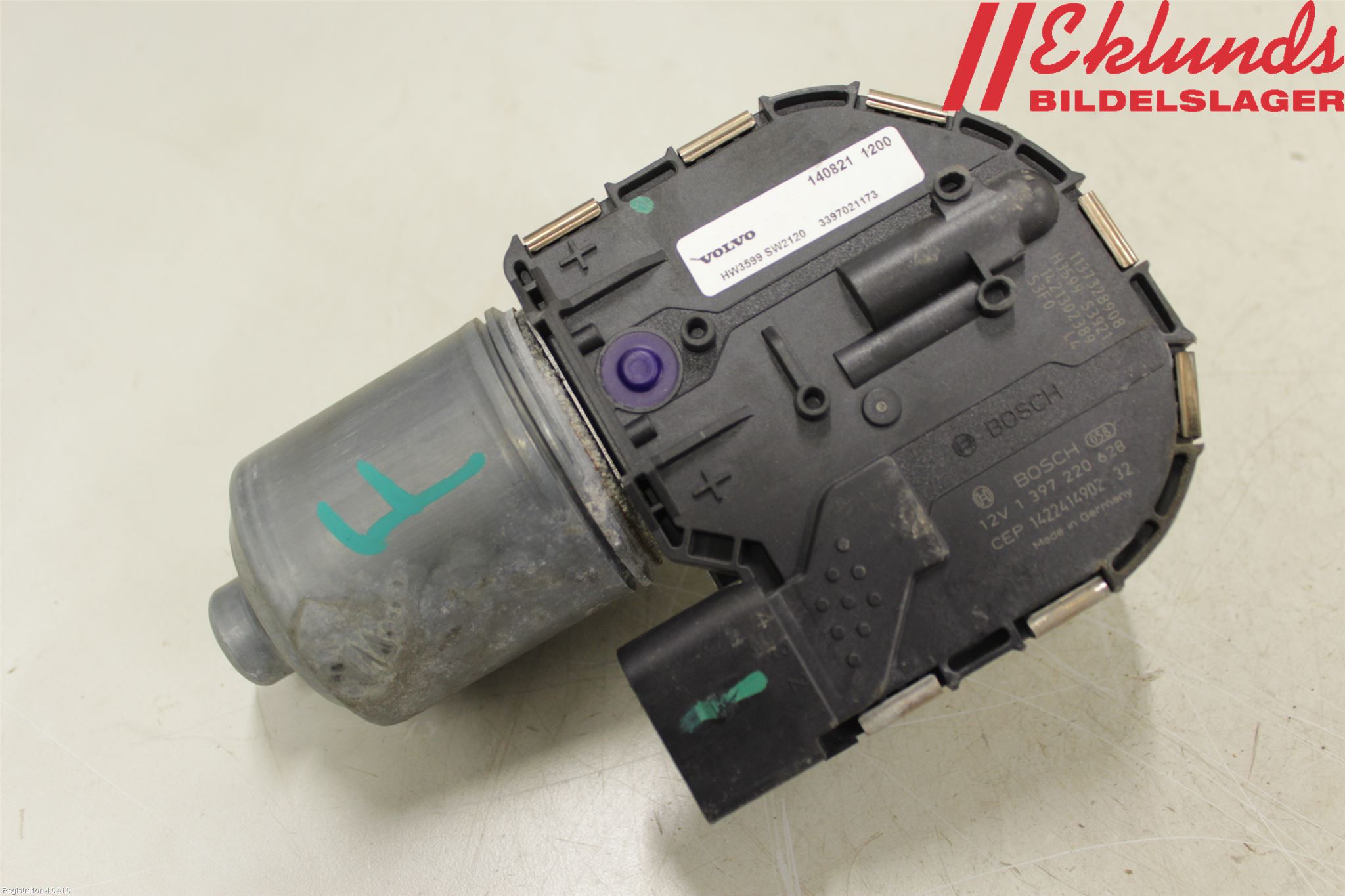 Volvo V60 14-18 Torkarmotor Vindruta