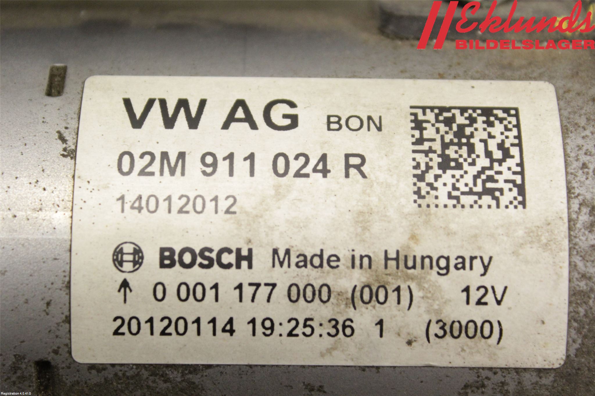 Volkswagen VW UP! / E-UP! Startmotor