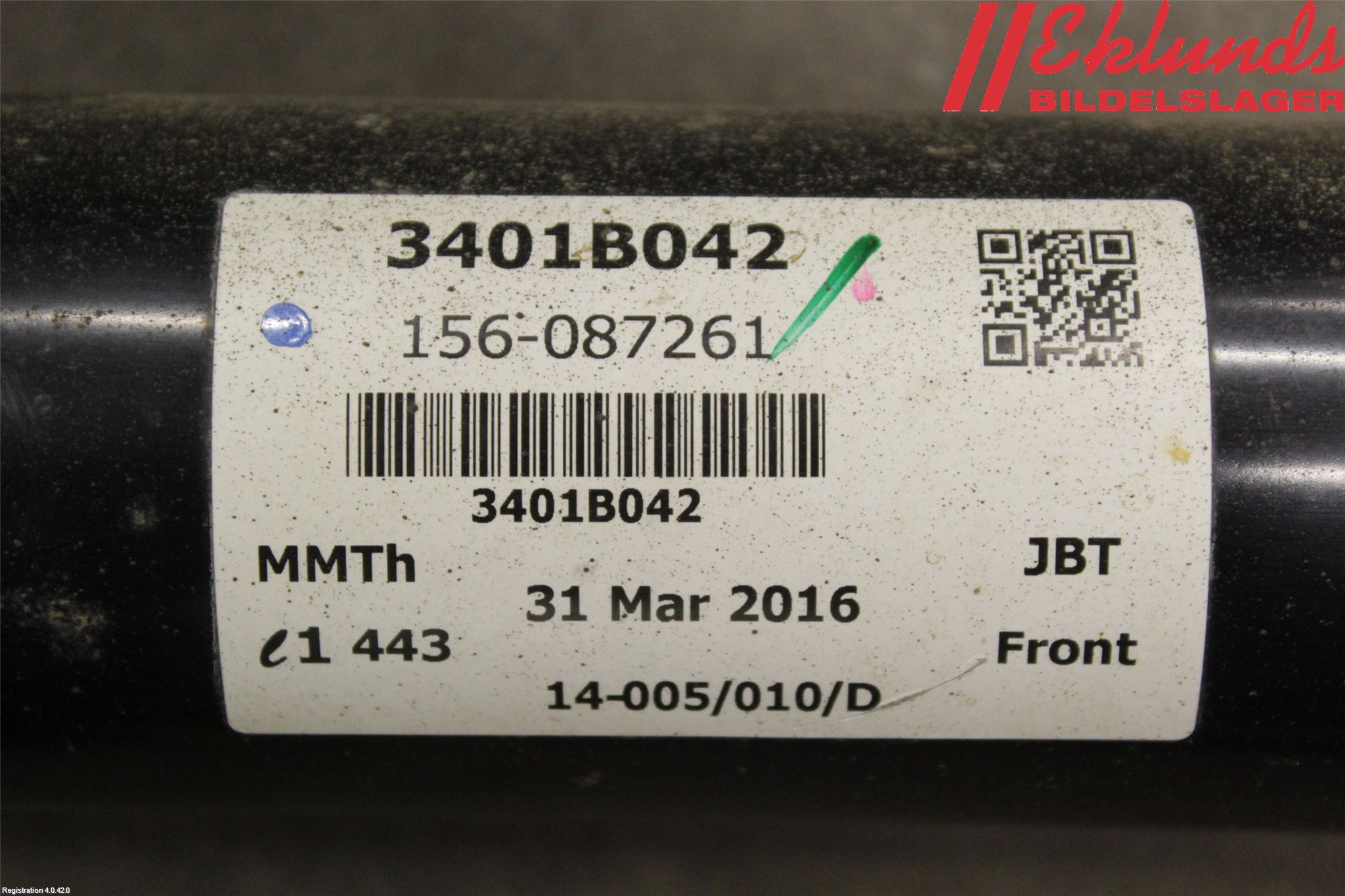 Mitsubishi L200 16-23 Mellanaxel Främre 4Wd