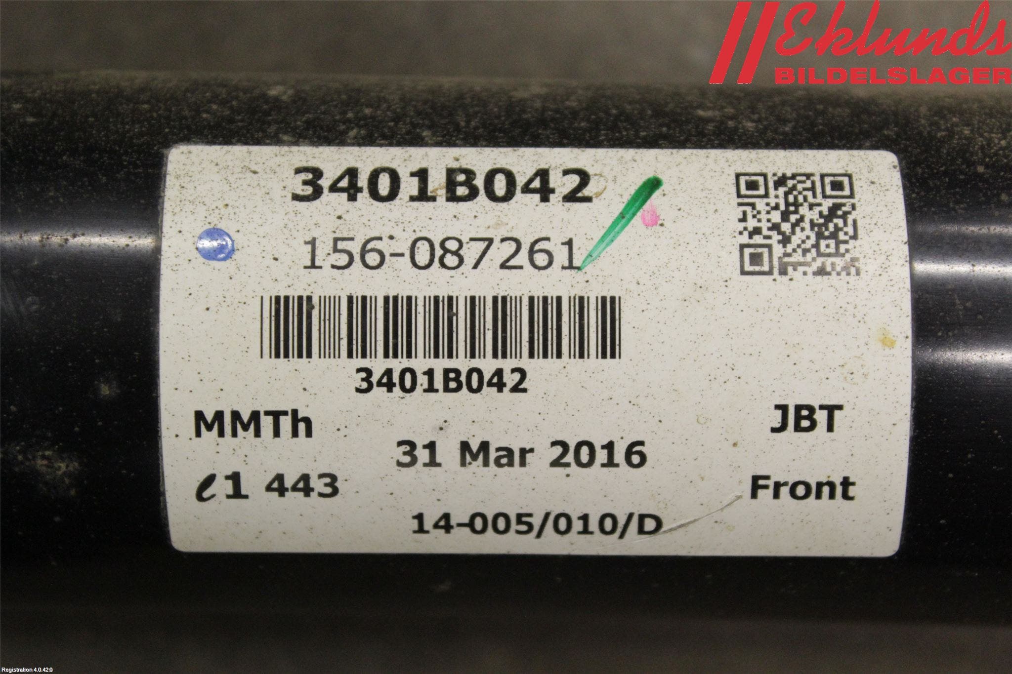 Mitsubishi L200 16-23 Mellanaxel Främre 4Wd