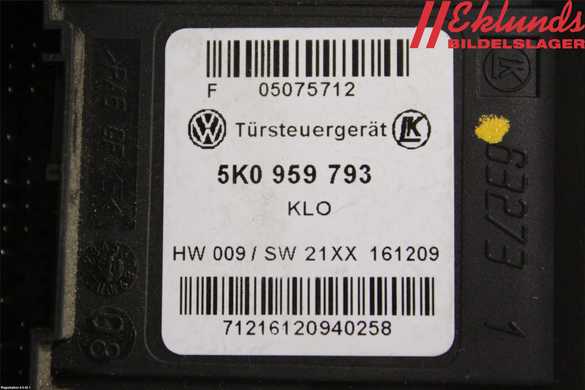 Volkswagen VW TIGUAN 07-16 Fönsterhiss El Kompl