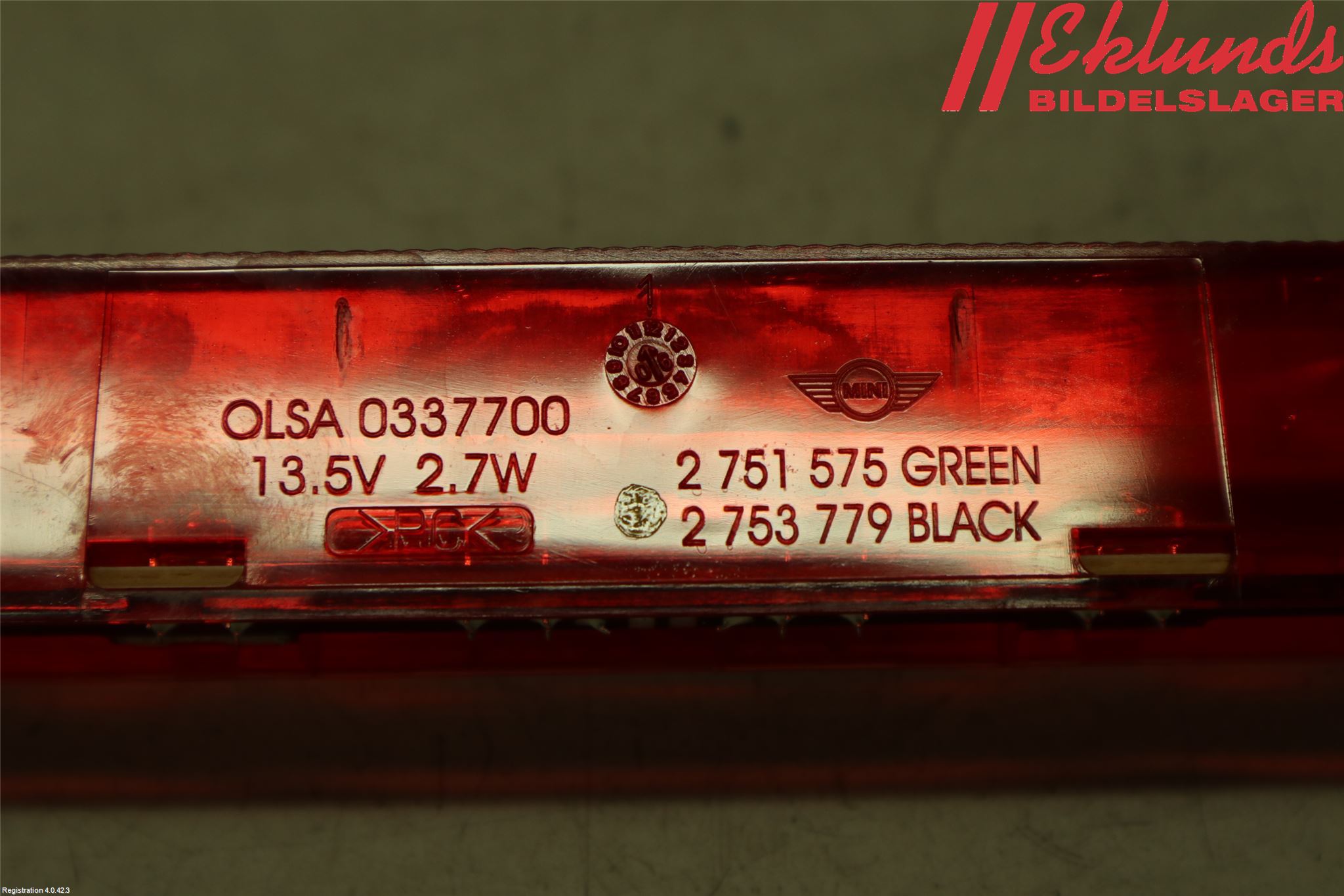 Mini COUPE R56 05-14 Bromsljus Bakruta