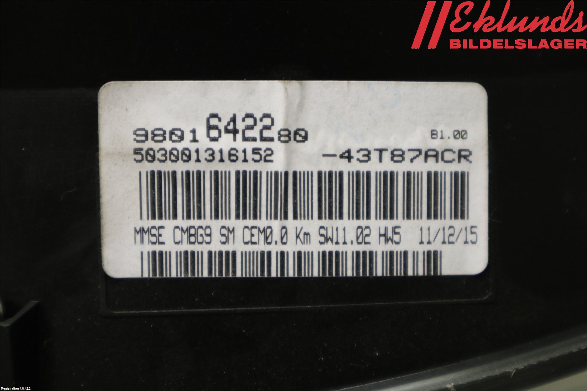Peugeot PARTNER 16-18 Instrument Komb