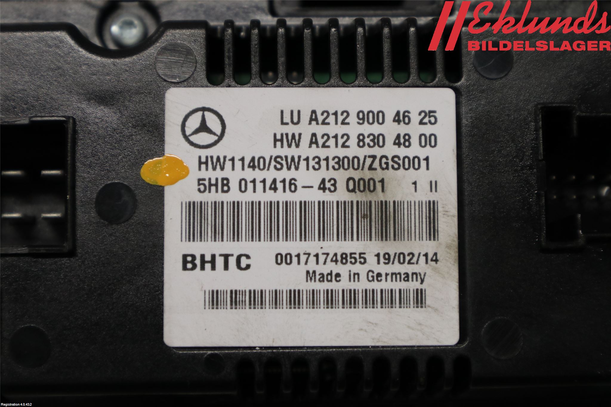 Mercedes-Benz MB E-KLASS (W212) 09-16 Ac Styrenhet Ac Manöveren