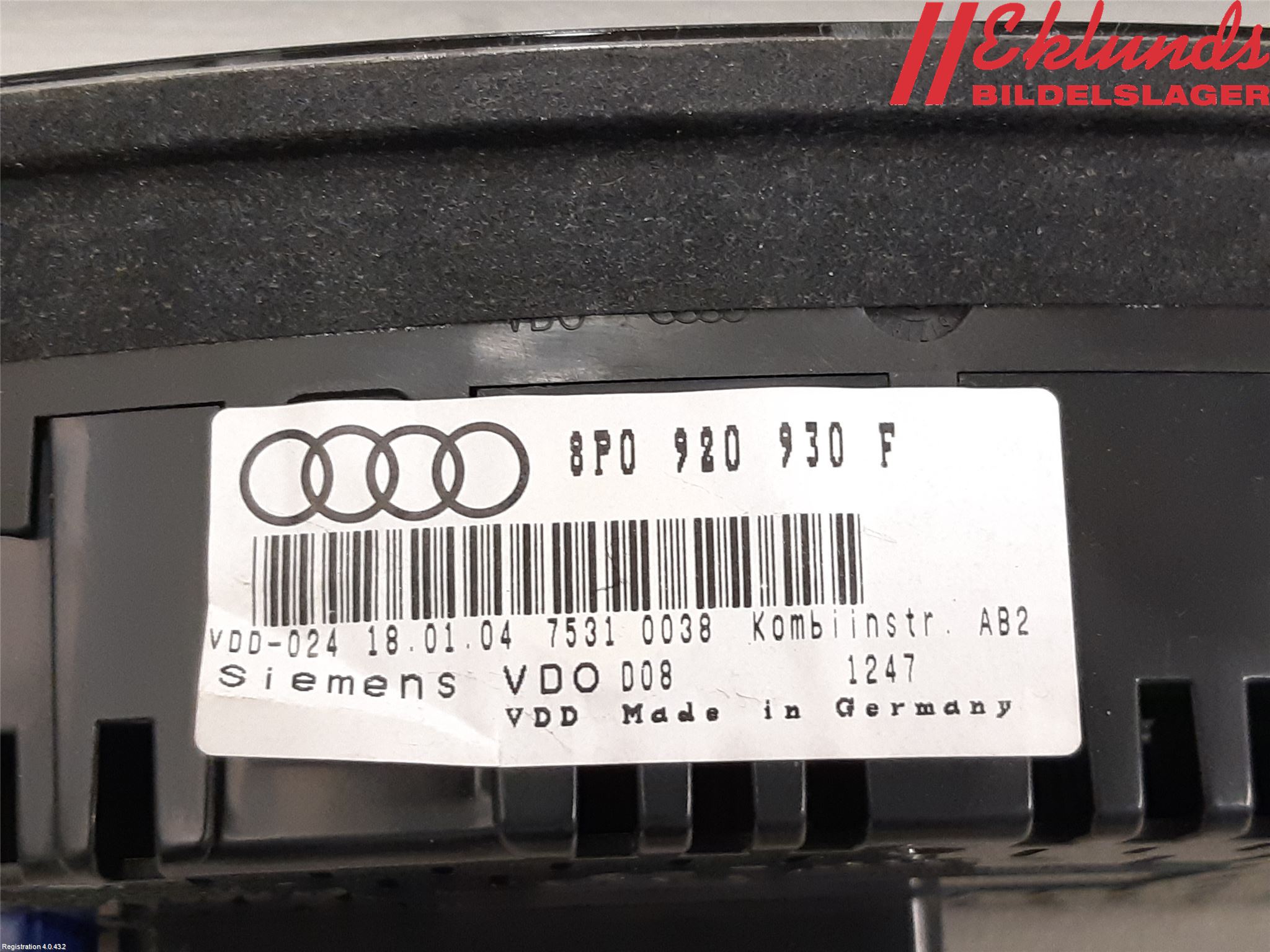 Audi A3/S3     04-05 Instrument Komb