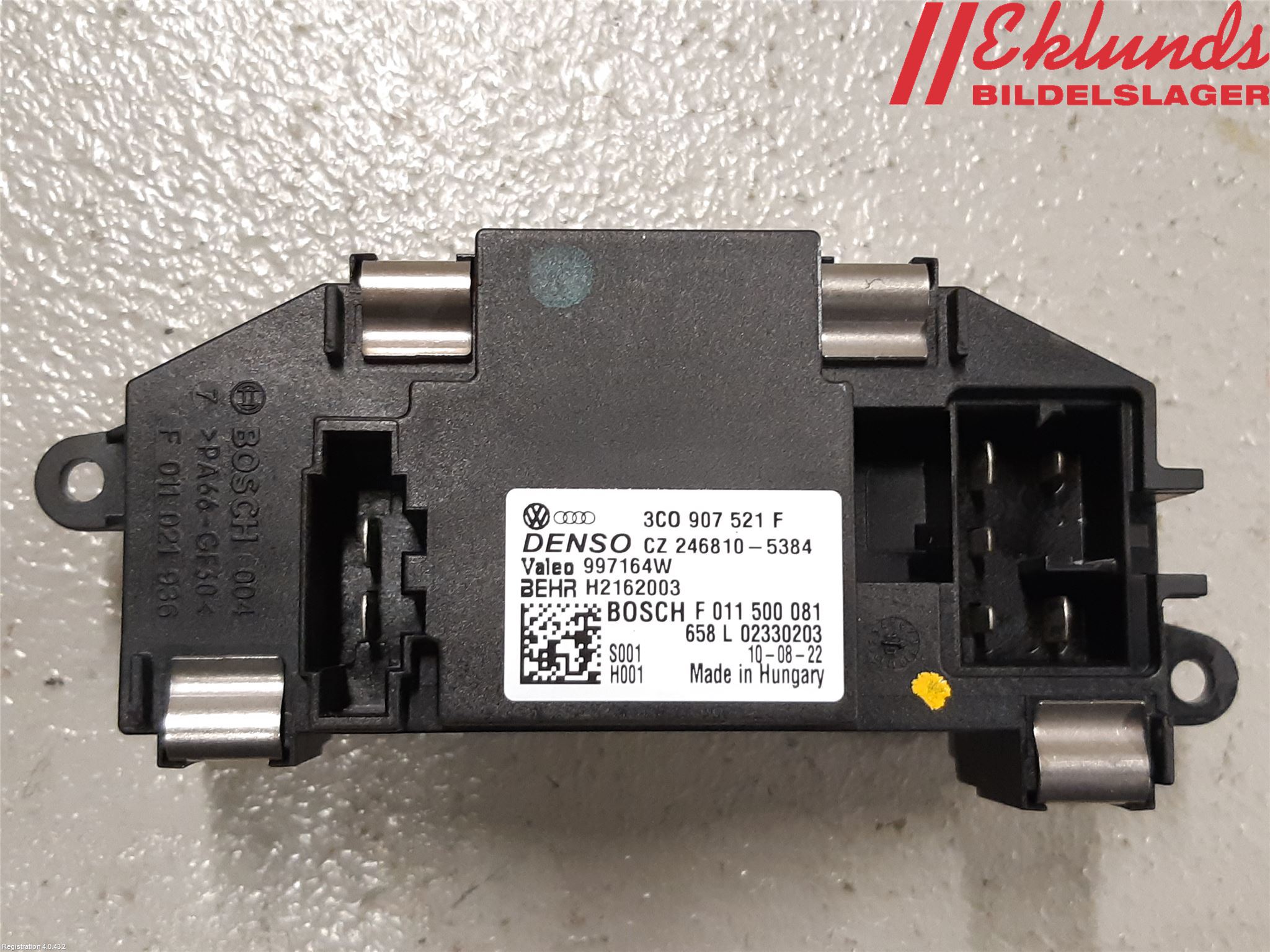 Skoda YETI Värmefläktsmotstånd