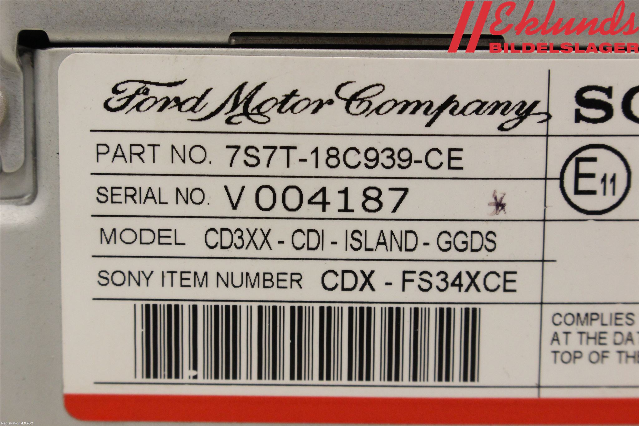 Ford S-MAX 06-15 Cd Radio - Multimediapanel