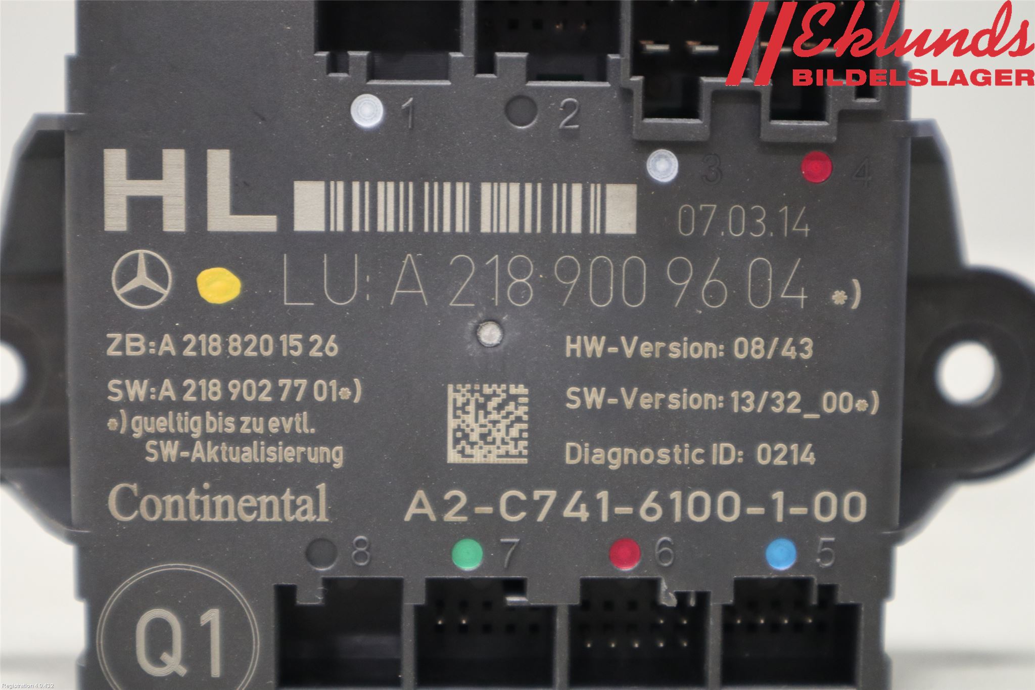 Mercedes-Benz MB E-KLASS (W212) 09-16 Styrenhet Dörr