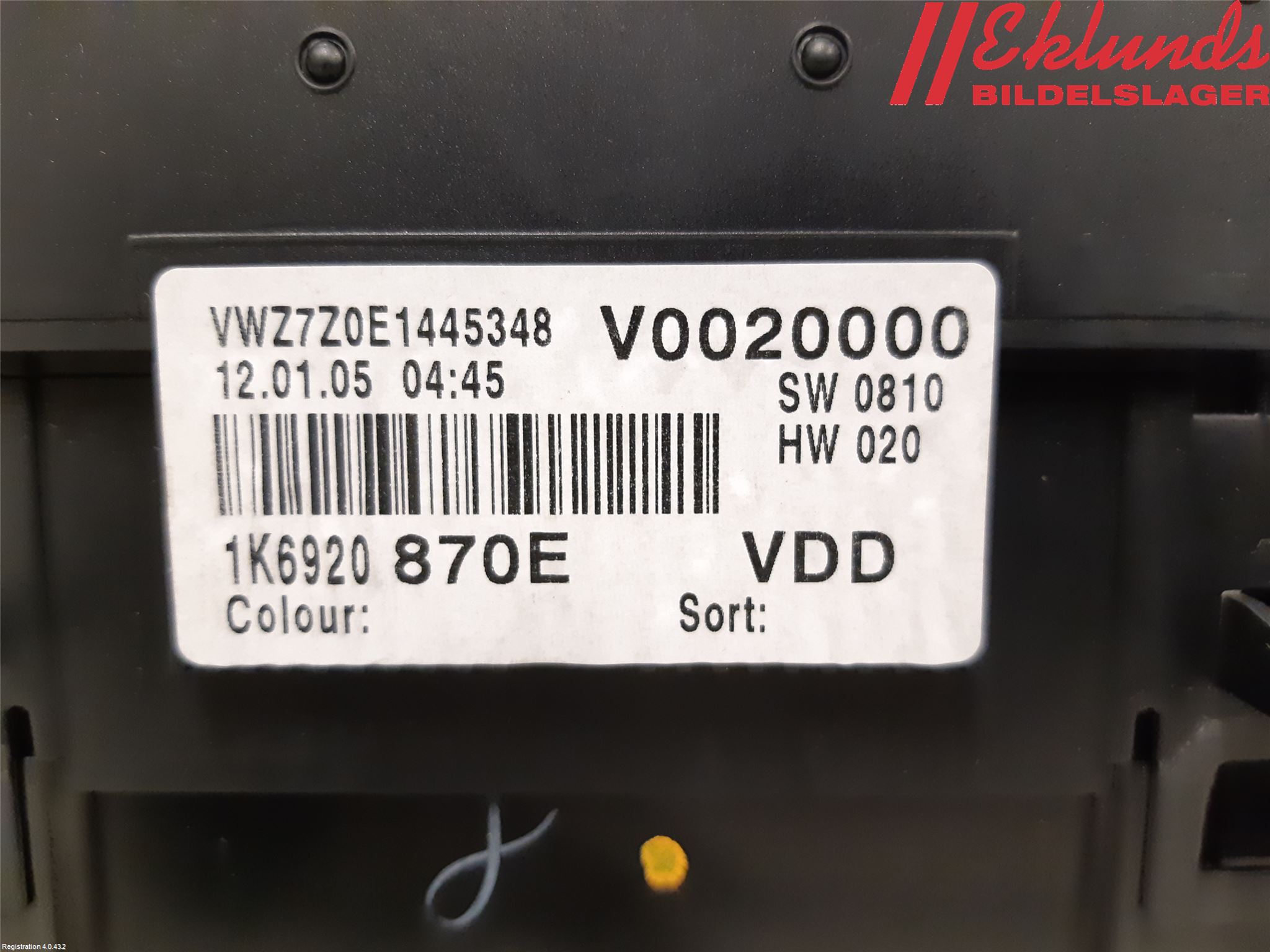 Volkswagen VW GOLF V 04-09 Instrument Komb