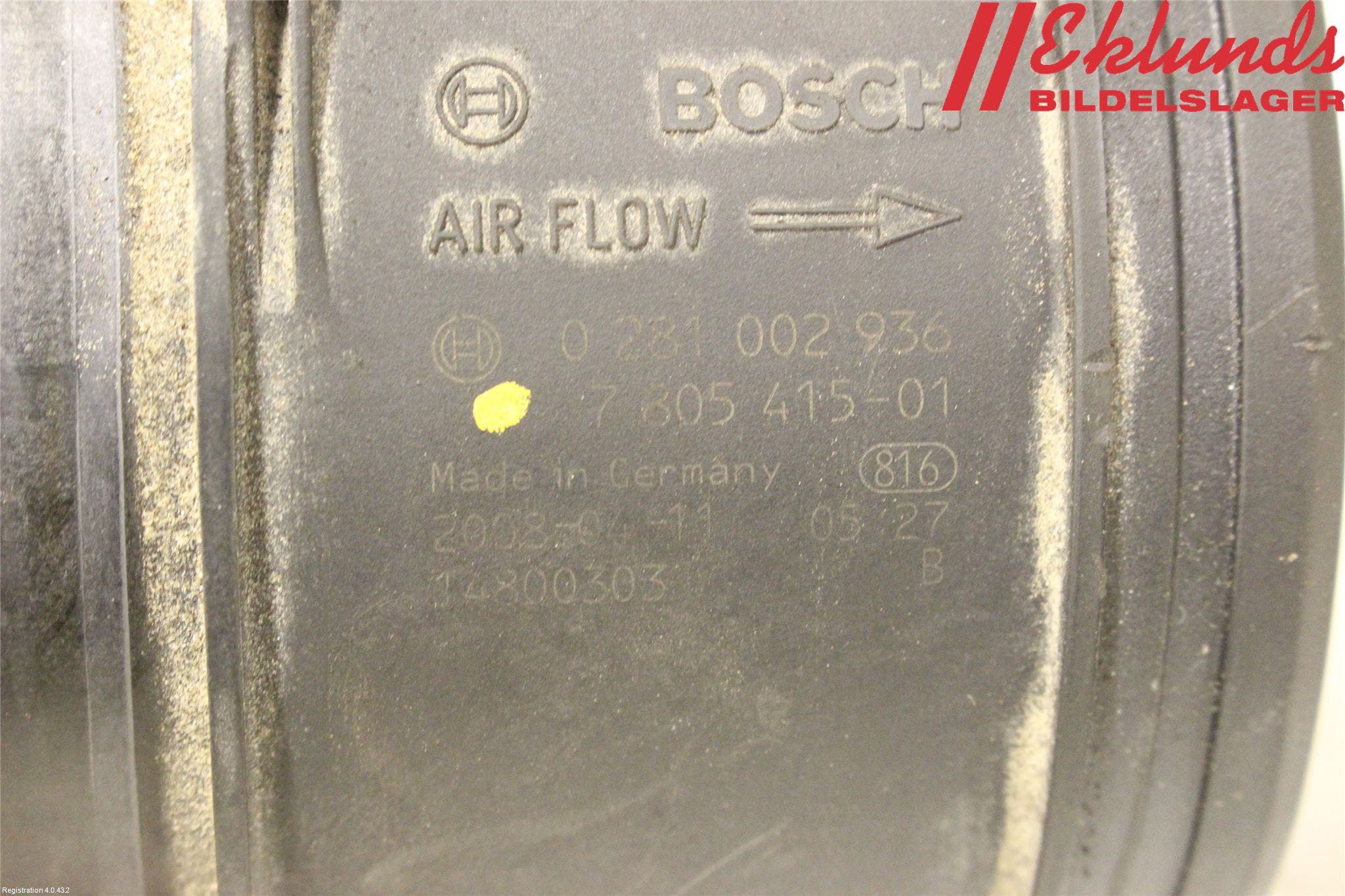 BMW 5 E60/61 Sed/Tou 02-10 Injluftmassamätare