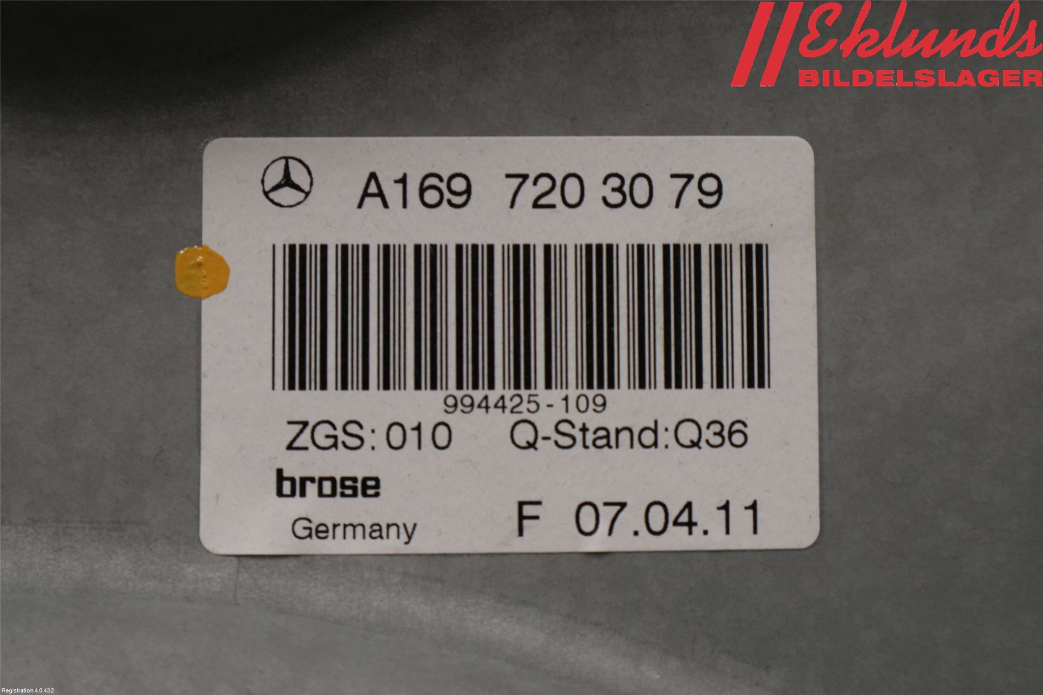 Mercedes-Benz MB B-KLASS (W245) 05-12 Fönsterhiss El Kompl