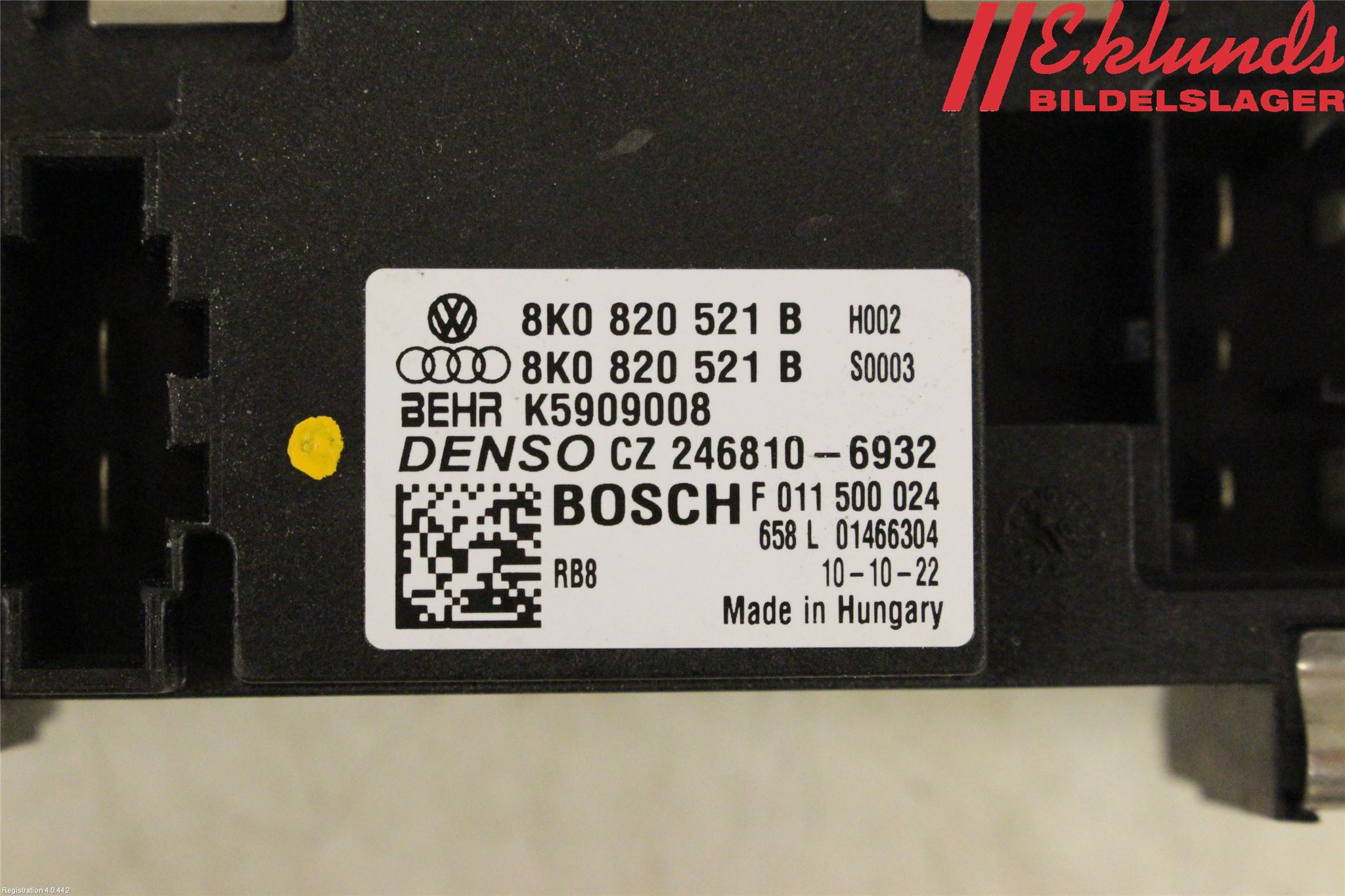 Audi A4/S4 08-11 Värmefläktsmotstånd