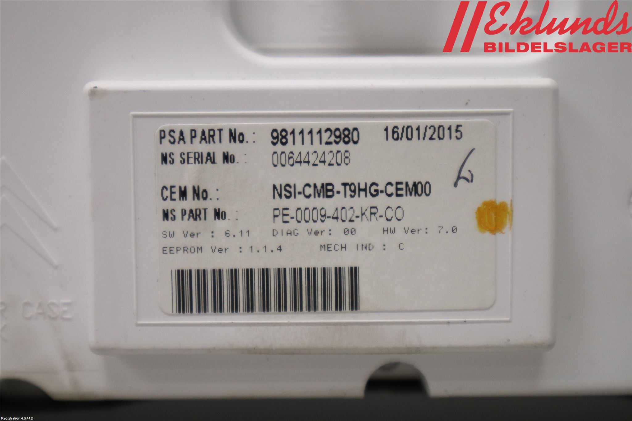 Peugeot 308 14-21 Instrument Komb