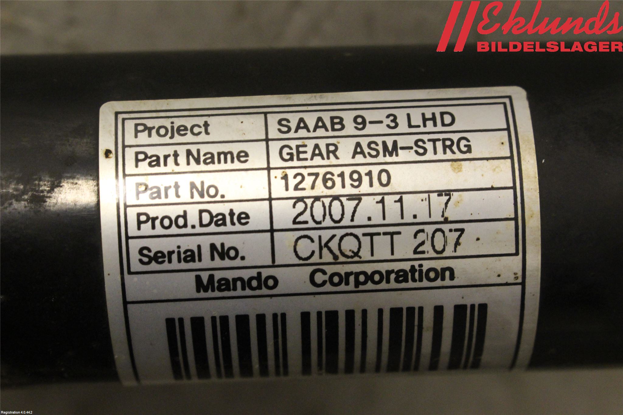 Saab 9-3 VER2/VER3 08-15 Styrväxel Servo -Snäcka