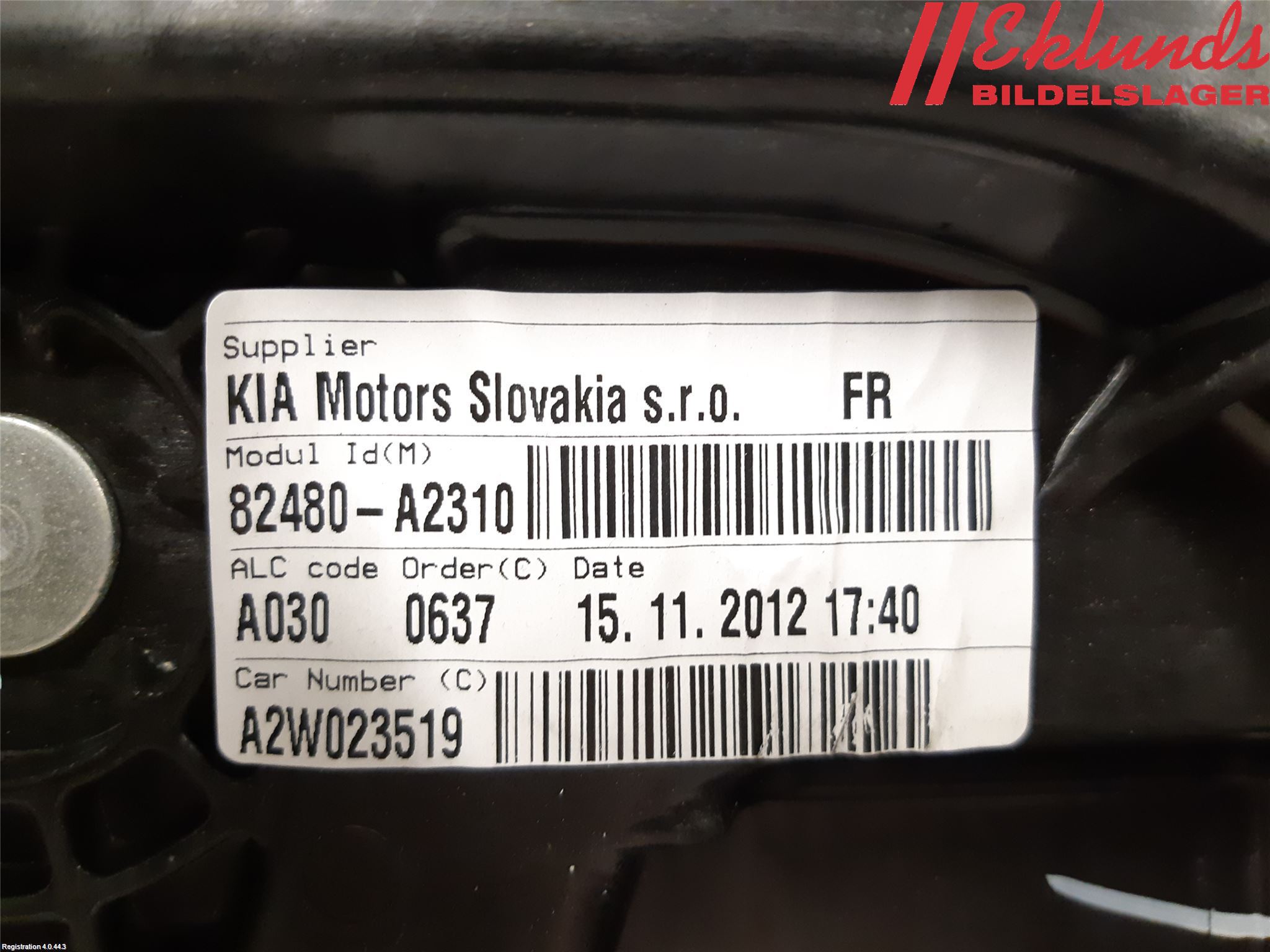 Kia CEED 12-18 Fönsterhiss El Kompl