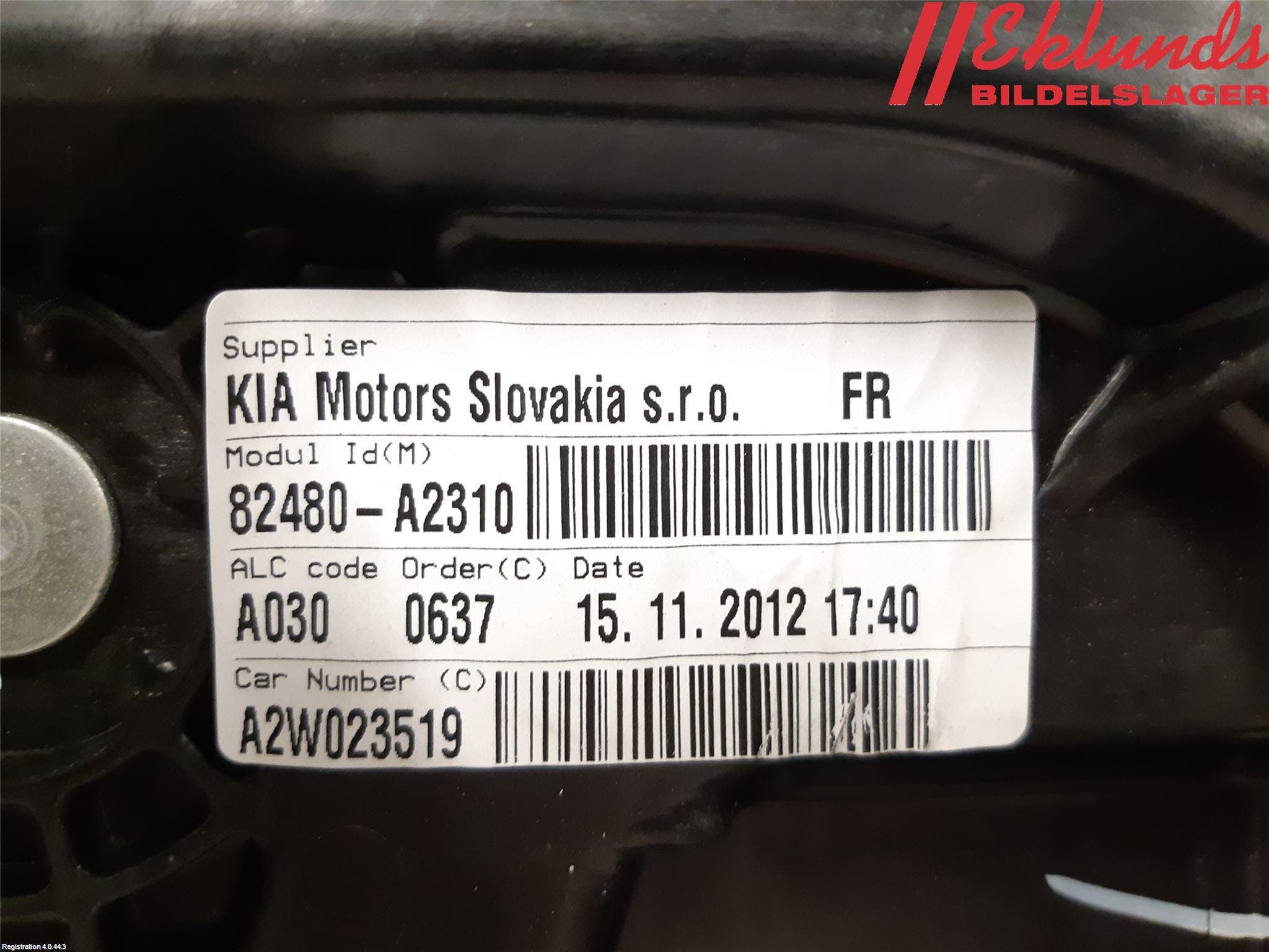 Kia CEED 12-18 Fönsterhiss El Kompl