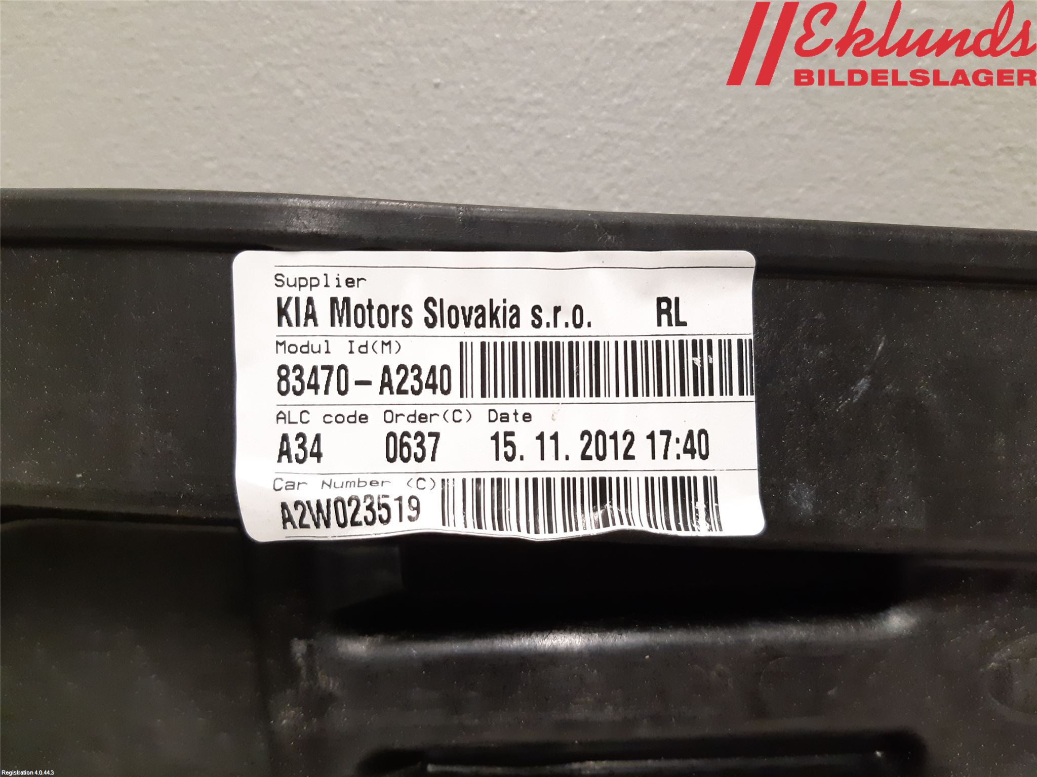 Kia CEED 12-18 Fönsterhiss El Kompl