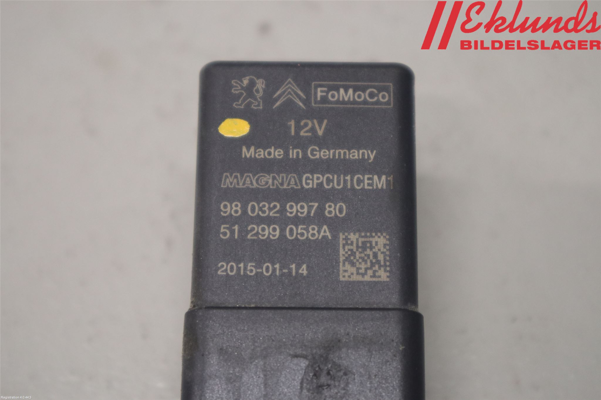 Peugeot 308 14-21 Relä Glödning Diesel