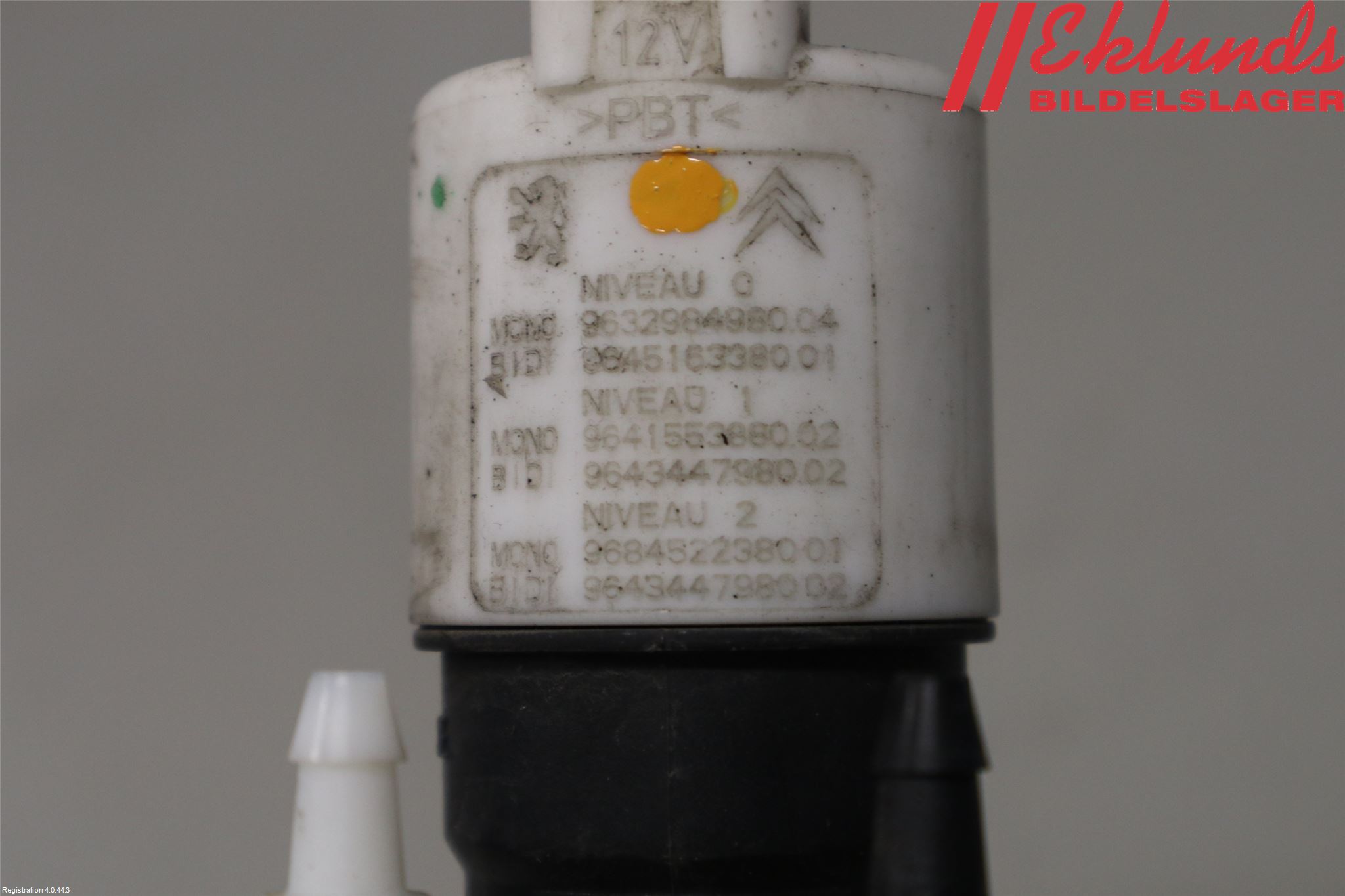 Peugeot 308 14-21 Spolarpump Vindruta